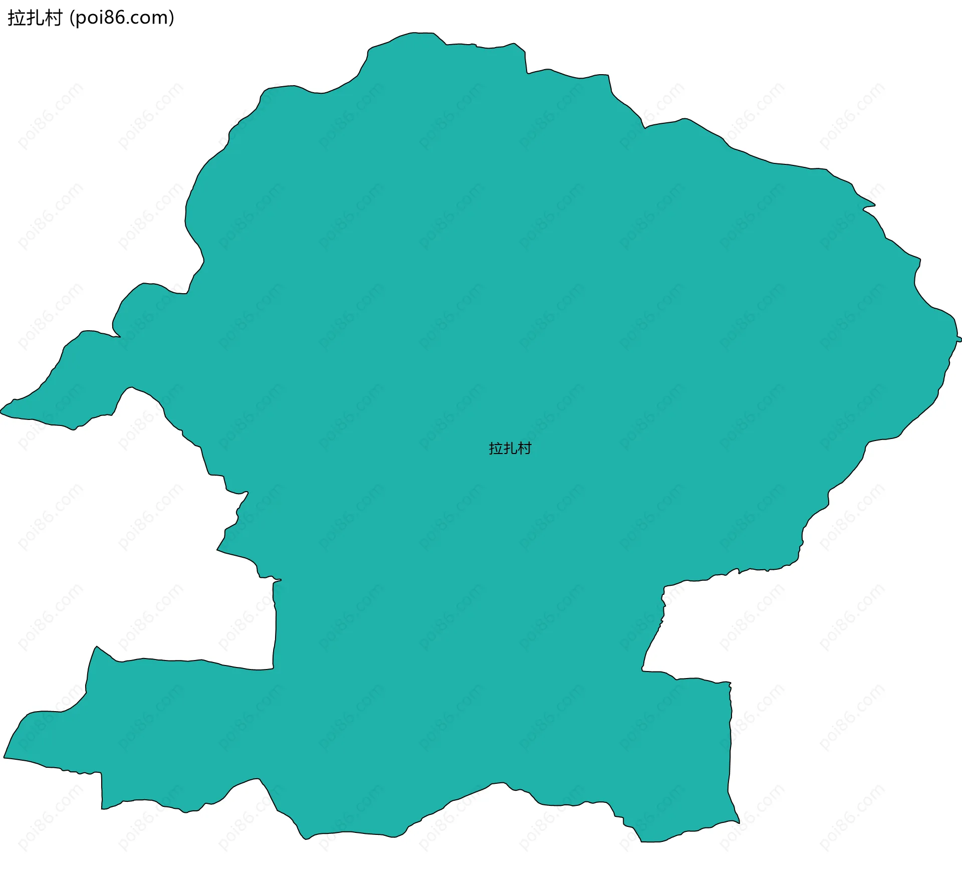 拉扎村边界地图