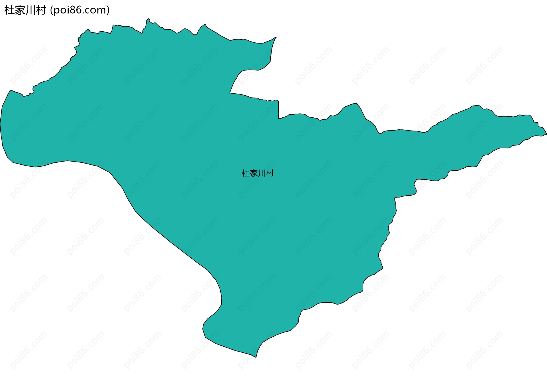 杜家川村边界地图