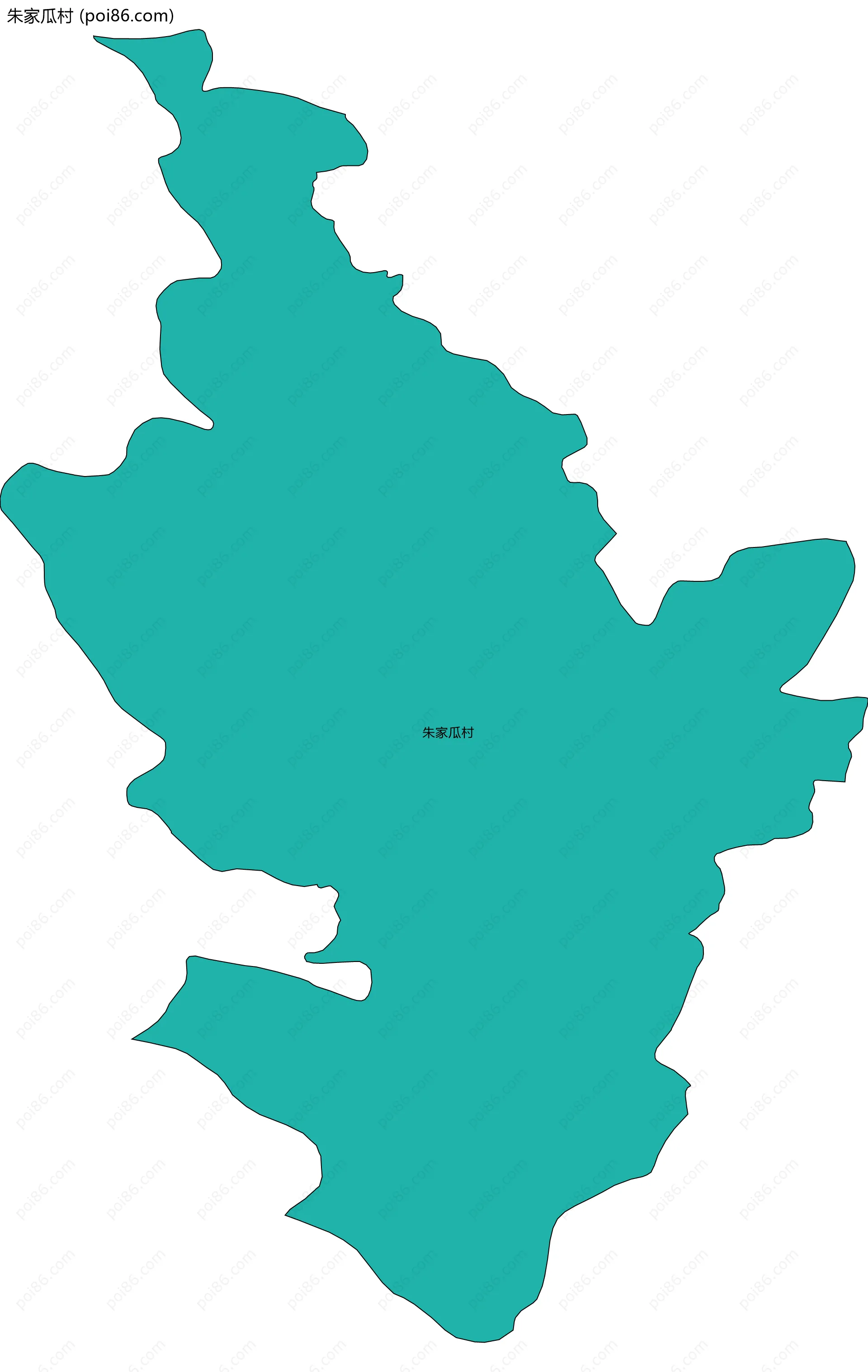 朱家瓜村边界地图