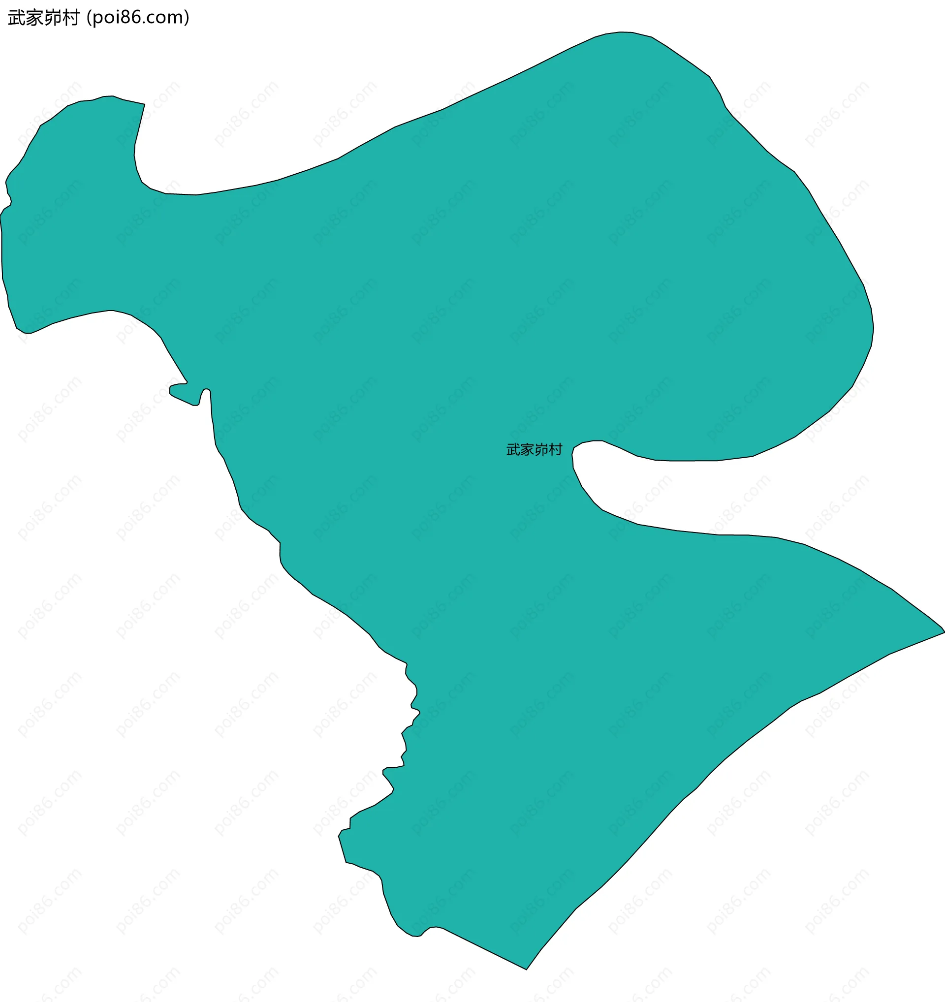 武家峁村边界地图