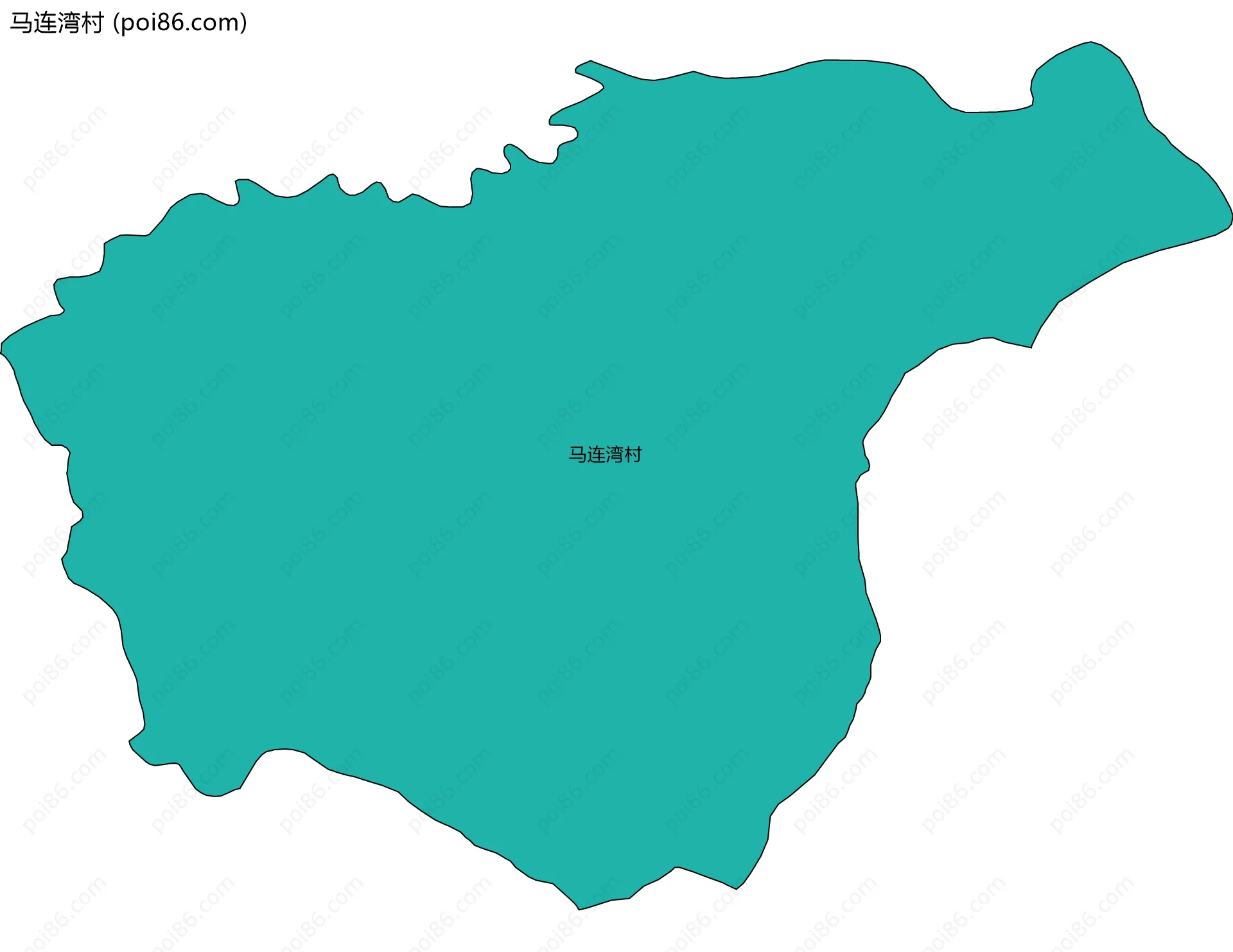 马连湾村边界地图