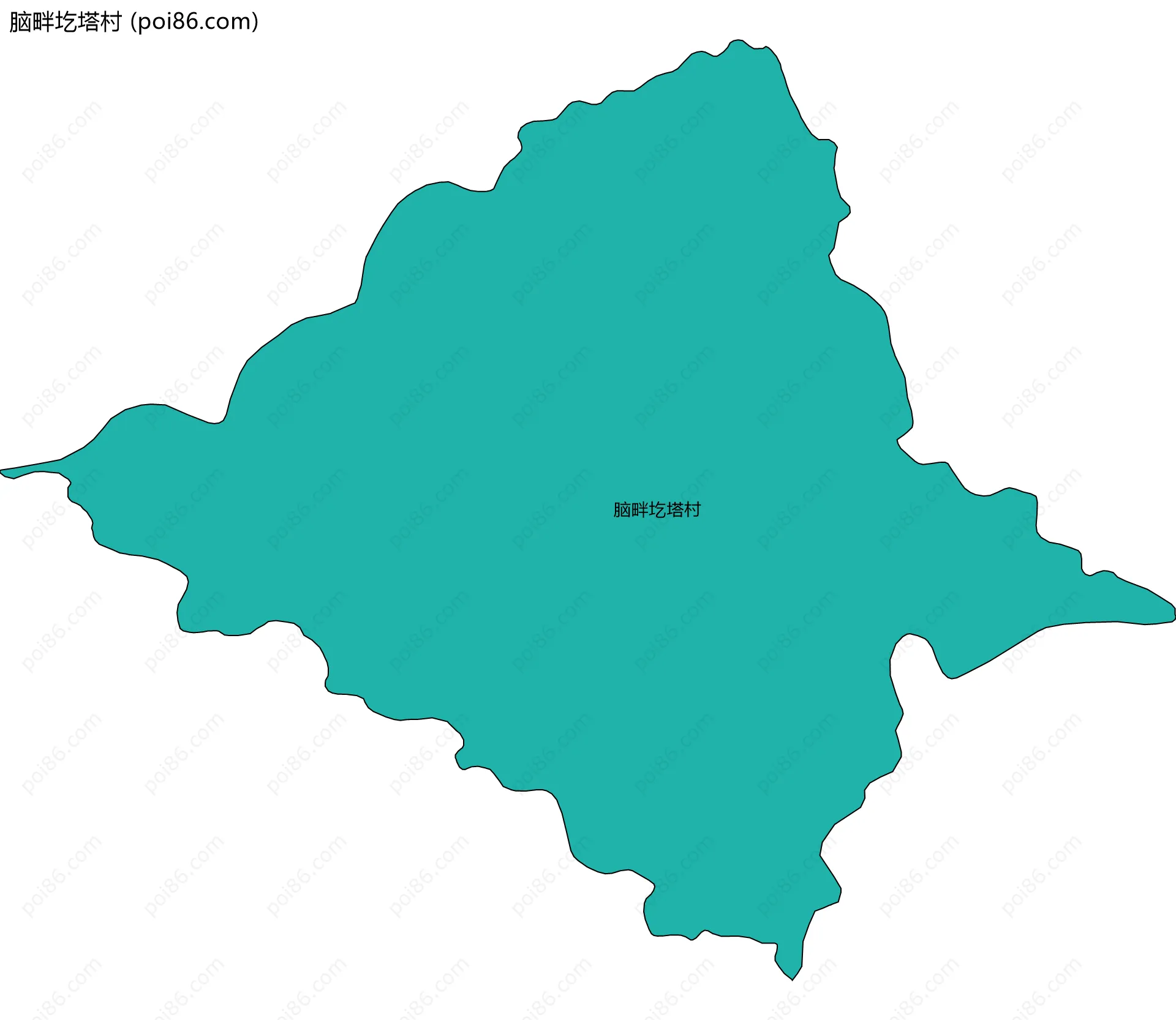 脑畔圪塔村边界地图
