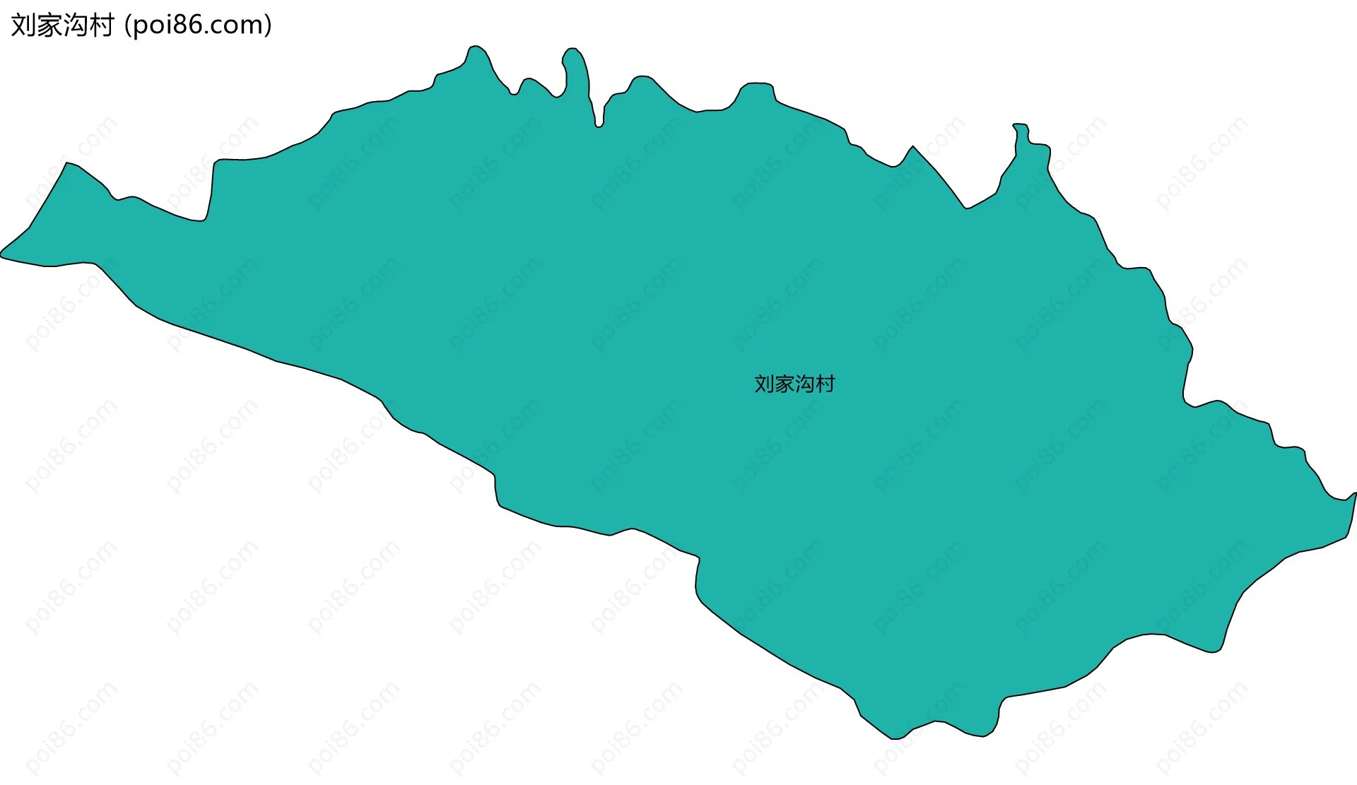 刘家沟村边界地图