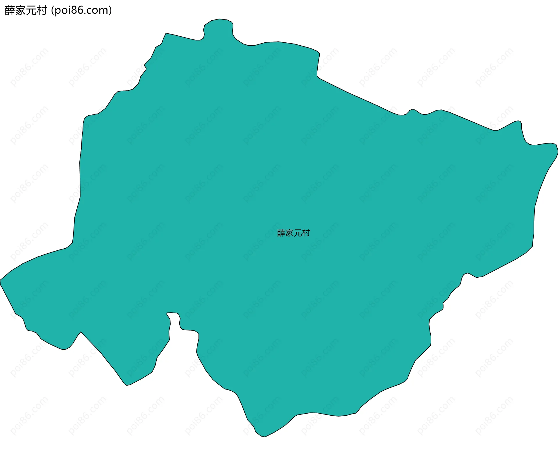 薛家元村边界地图