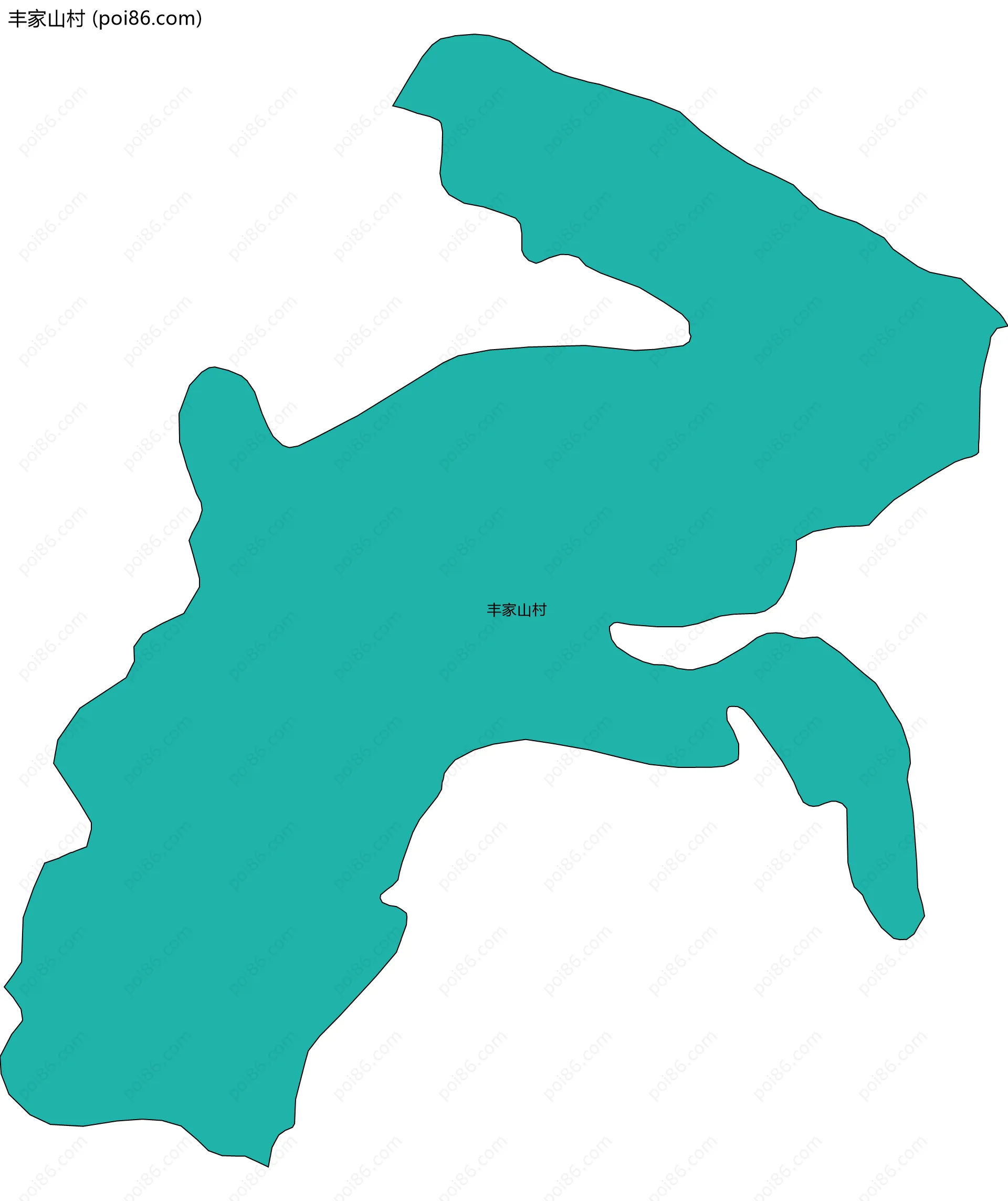 丰家山村边界地图