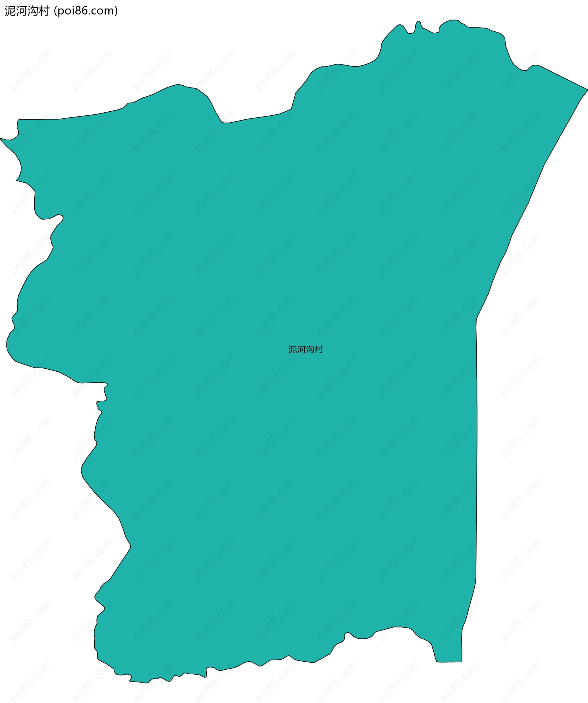 泥河沟村边界地图