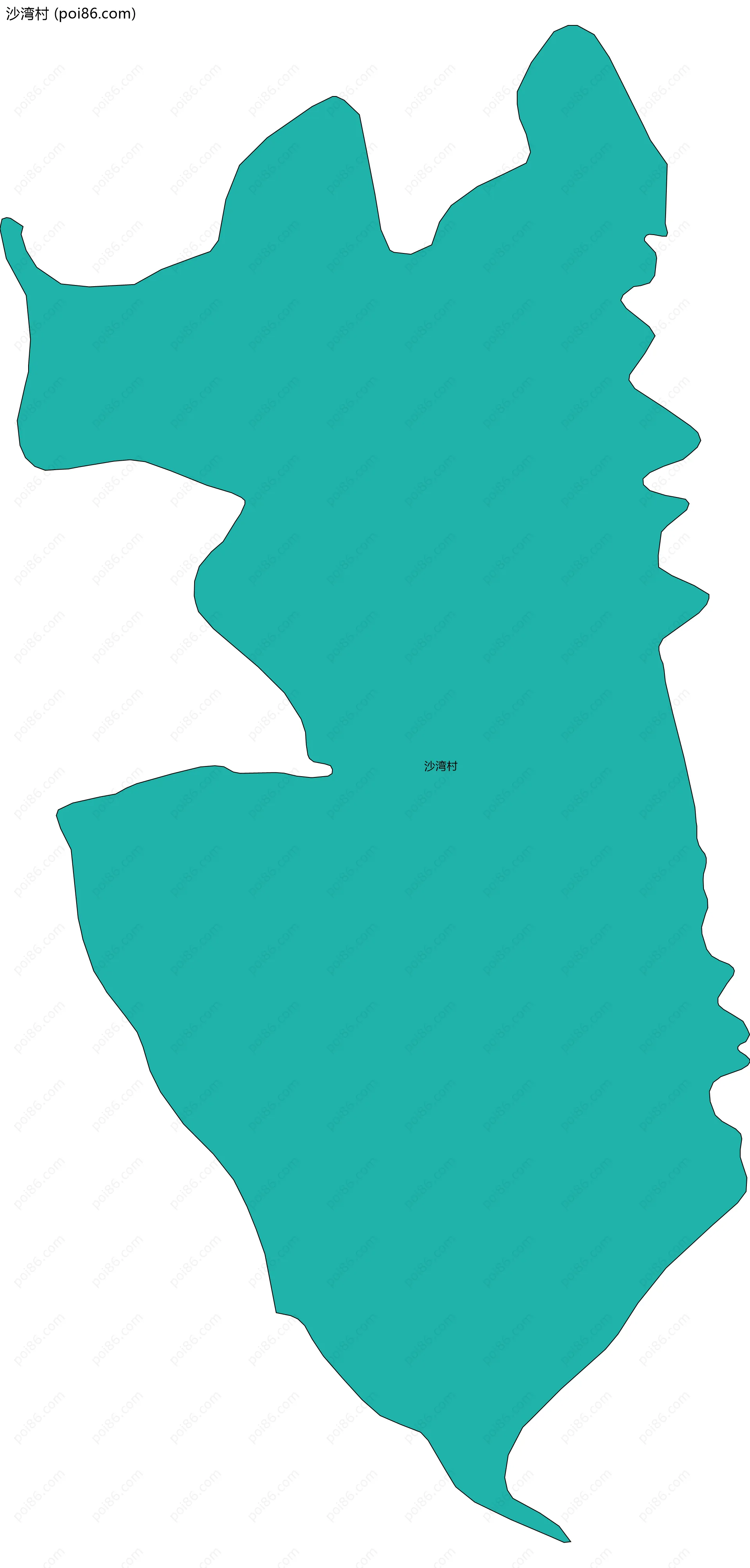 沙湾村边界地图