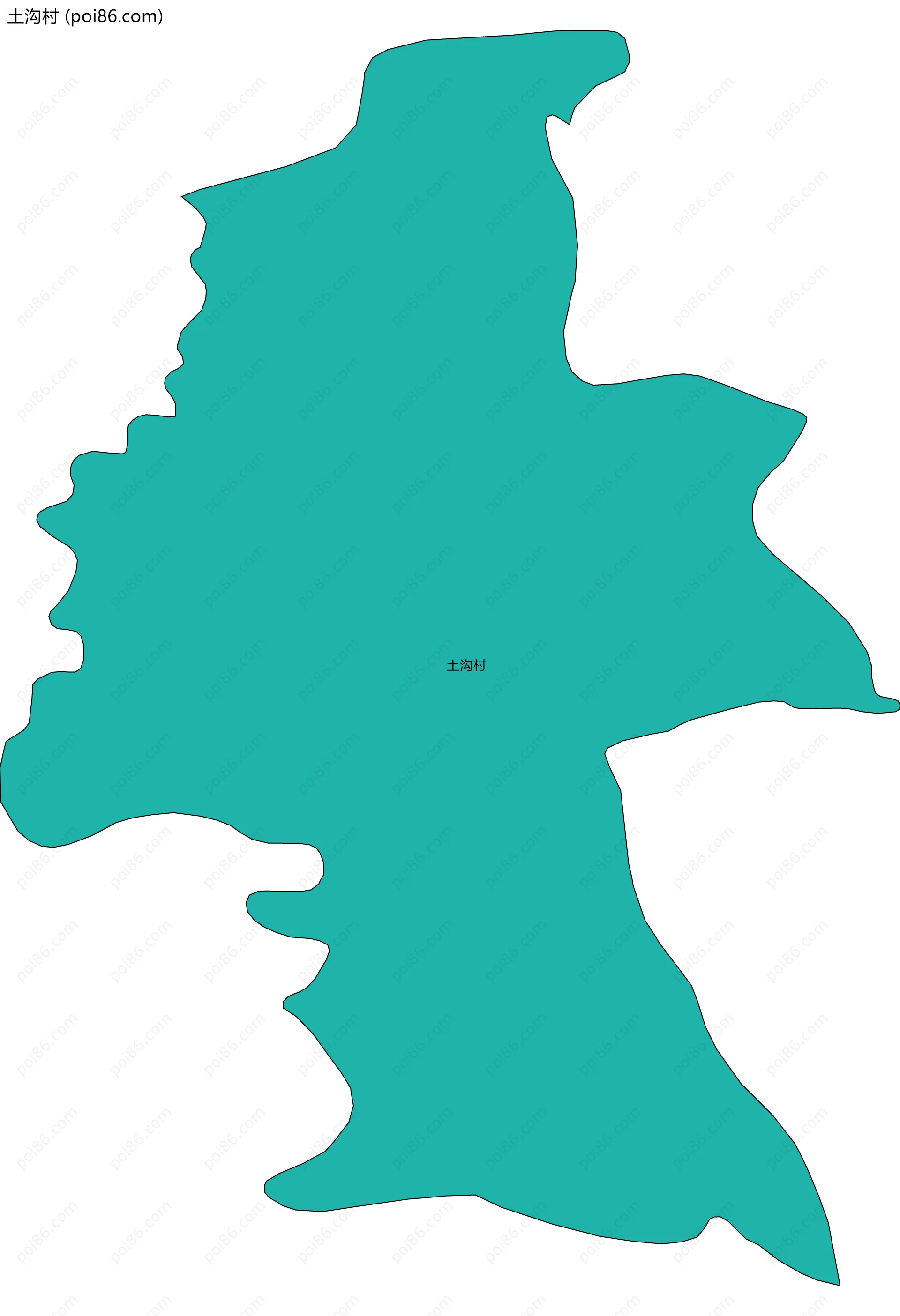 土沟村边界地图