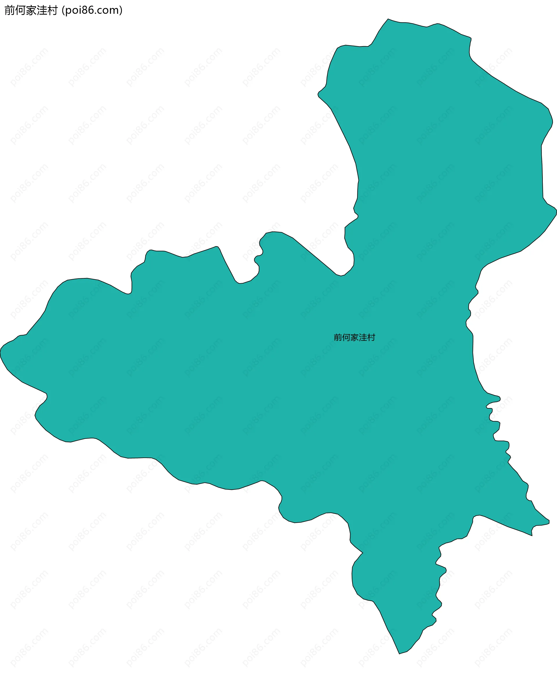前何家洼村边界地图