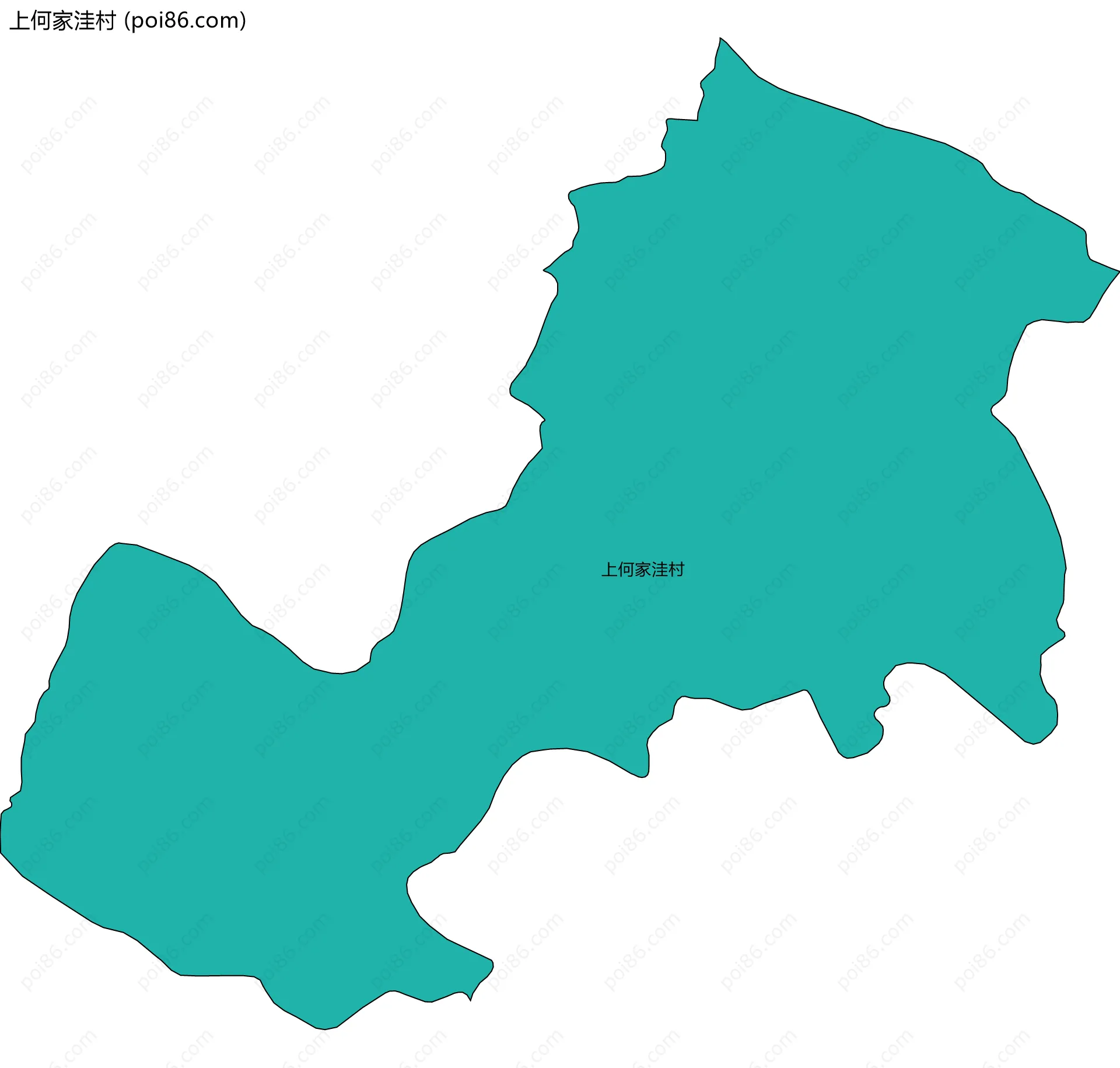 上何家洼村边界地图