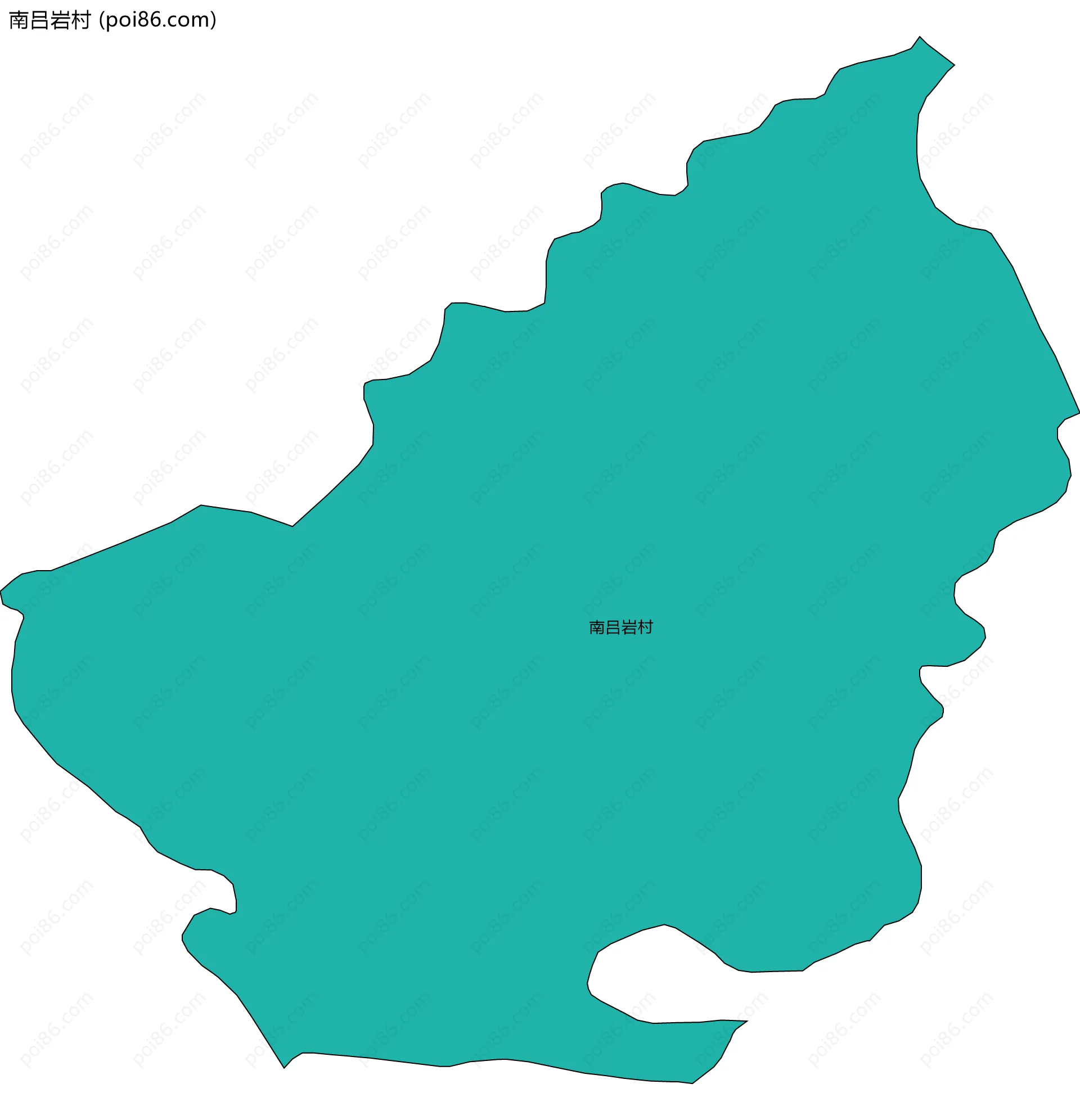 南吕岩村边界地图