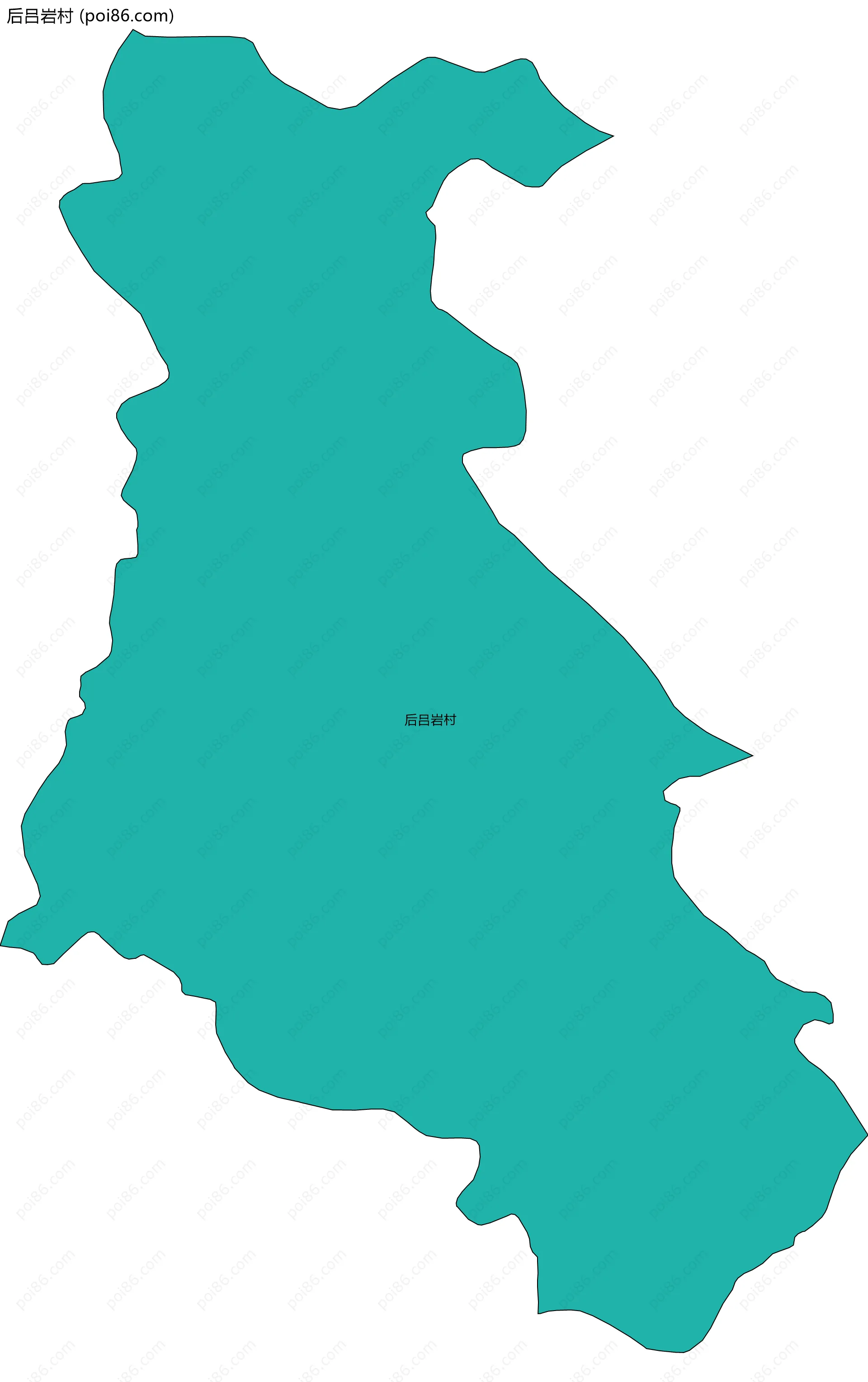 后吕岩村边界地图