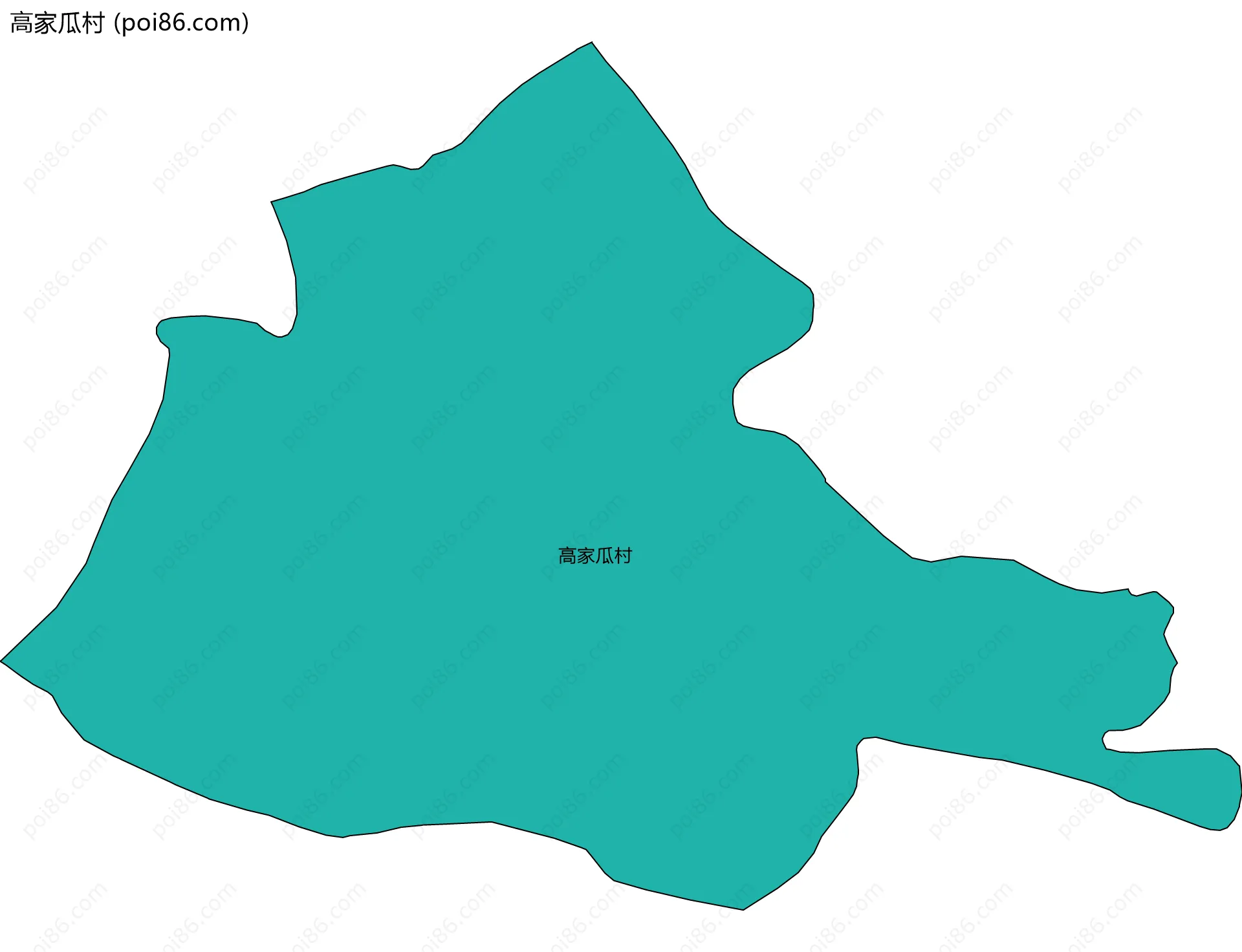 高家瓜村边界地图