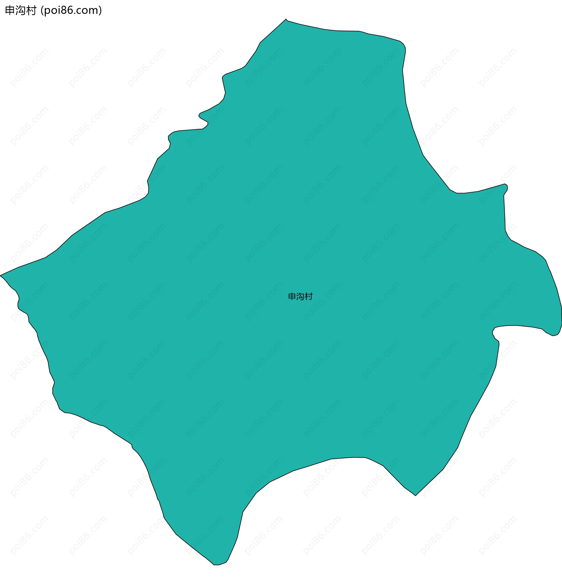 申沟村边界地图