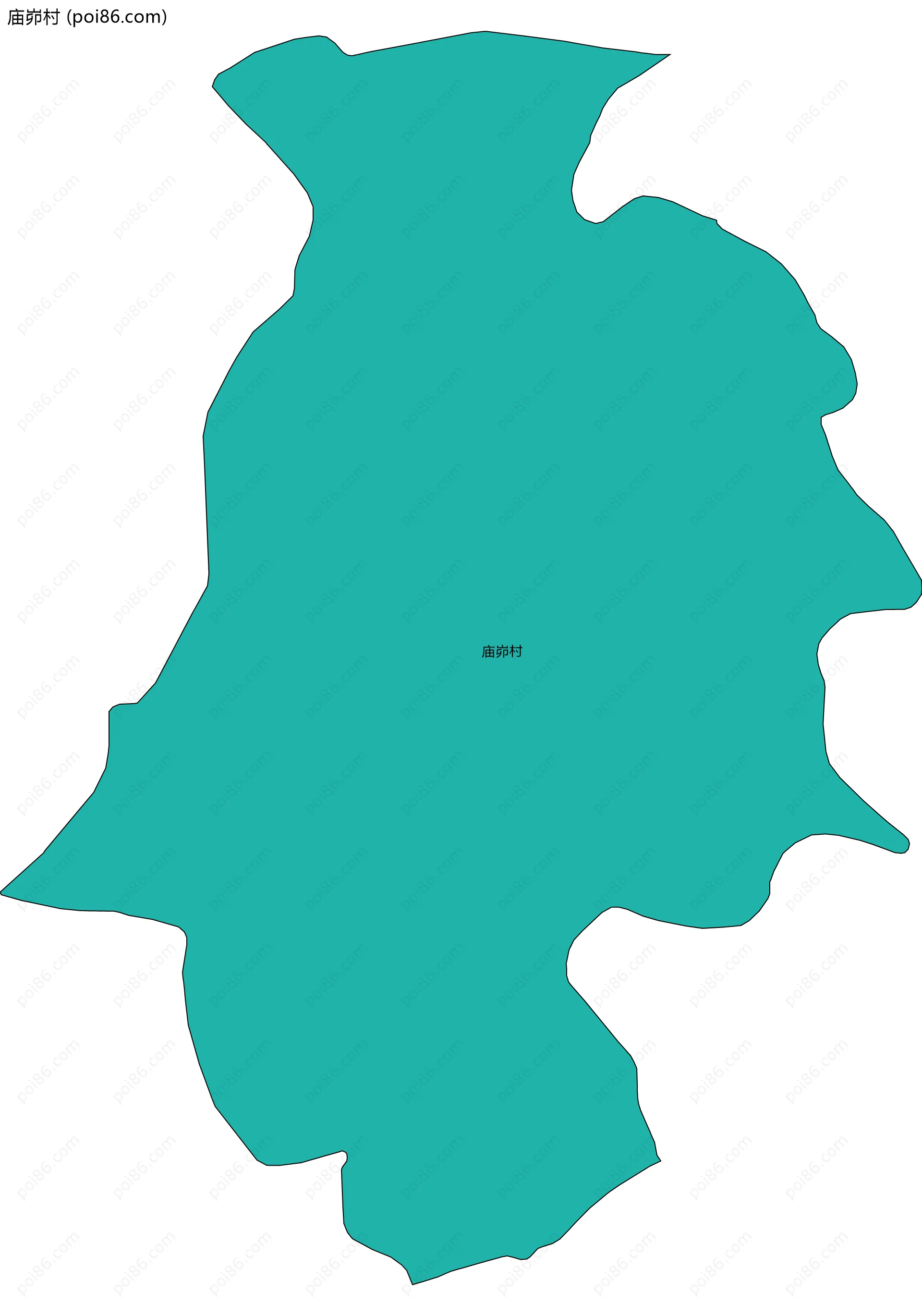 庙峁村边界地图