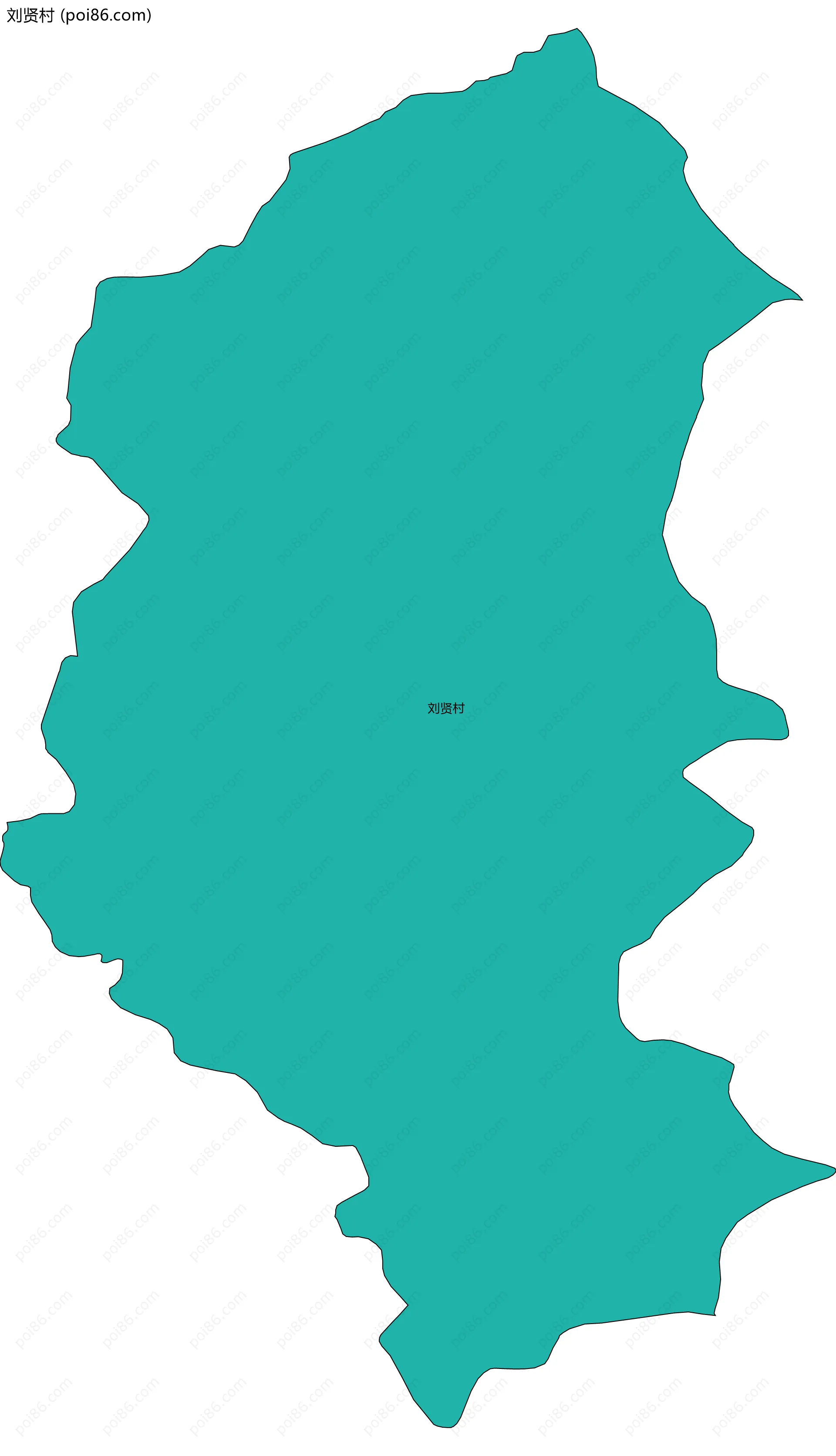 刘贤村边界地图