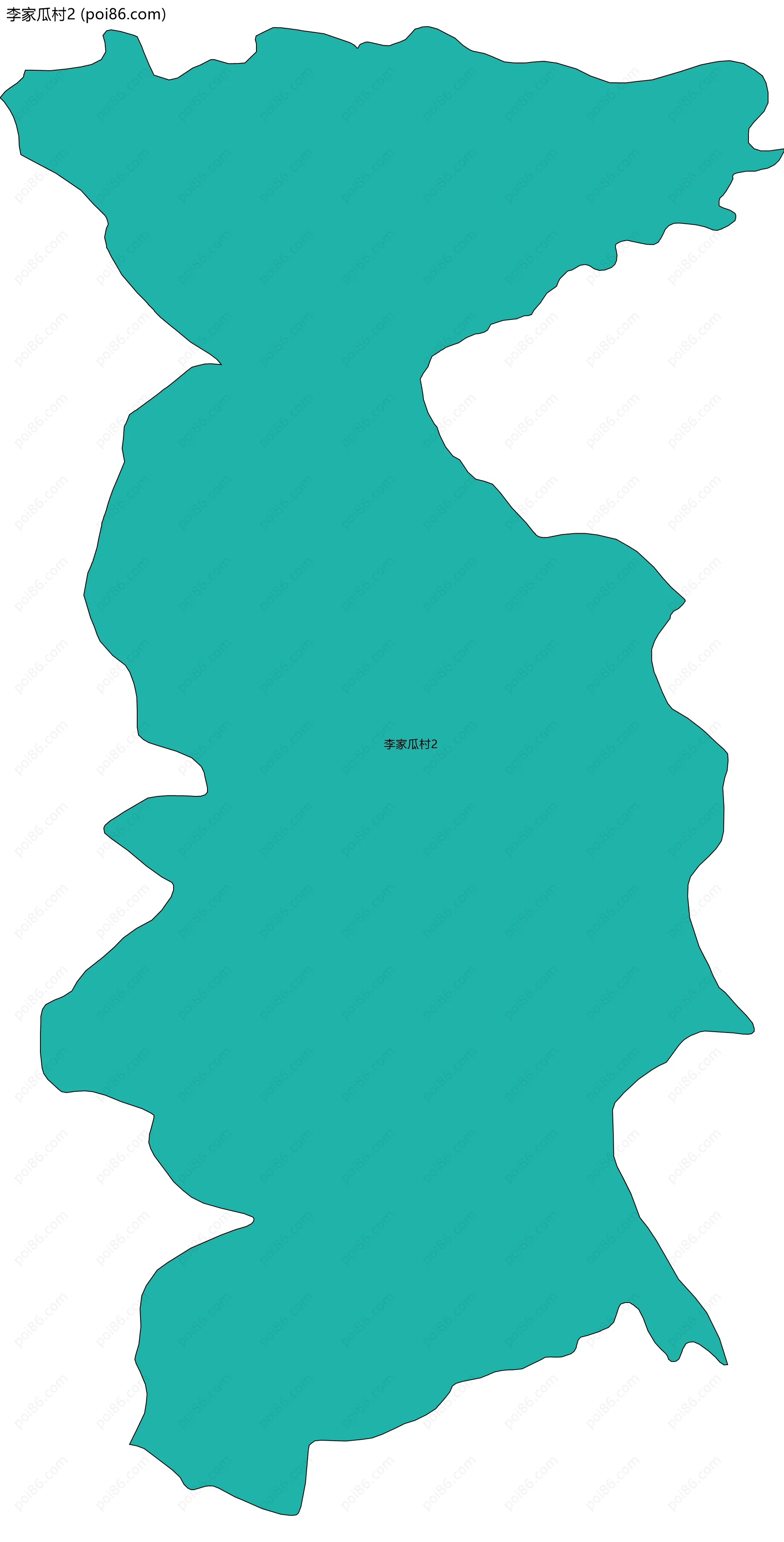 李家瓜村2边界地图