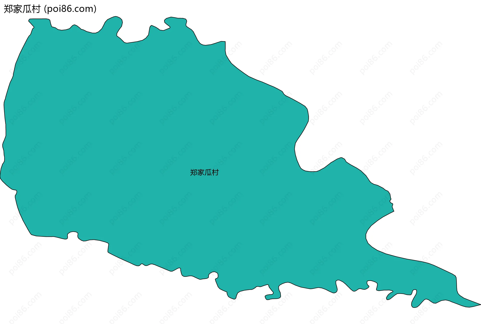 郑家瓜村边界地图