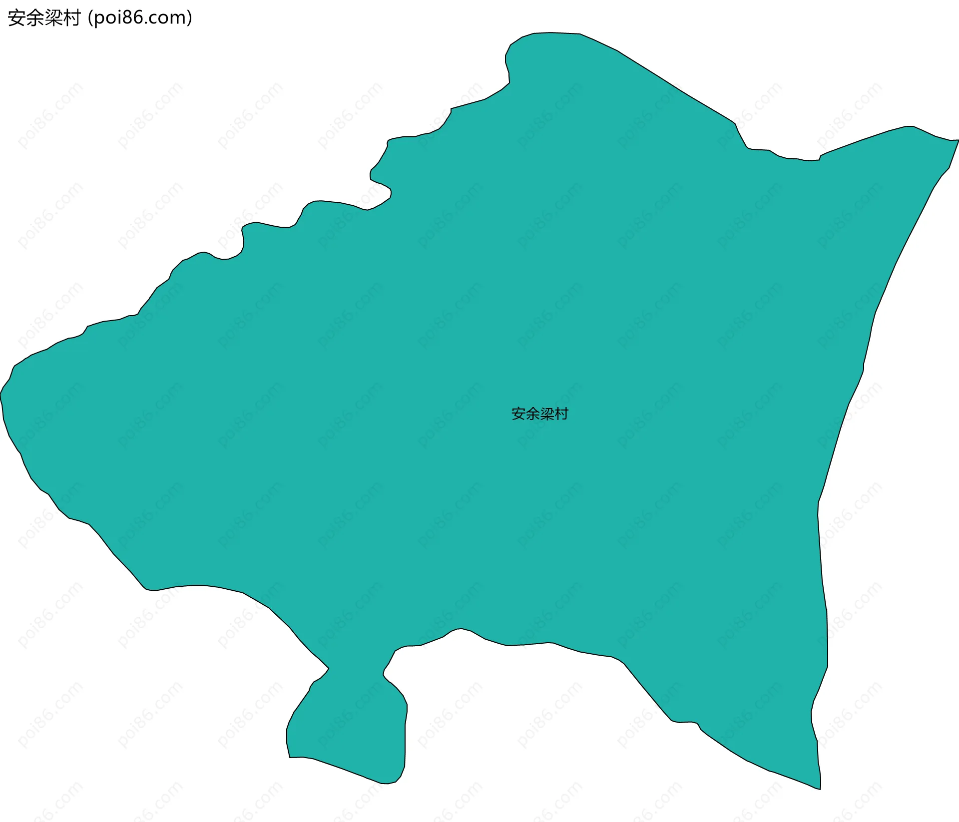 安余梁村边界地图