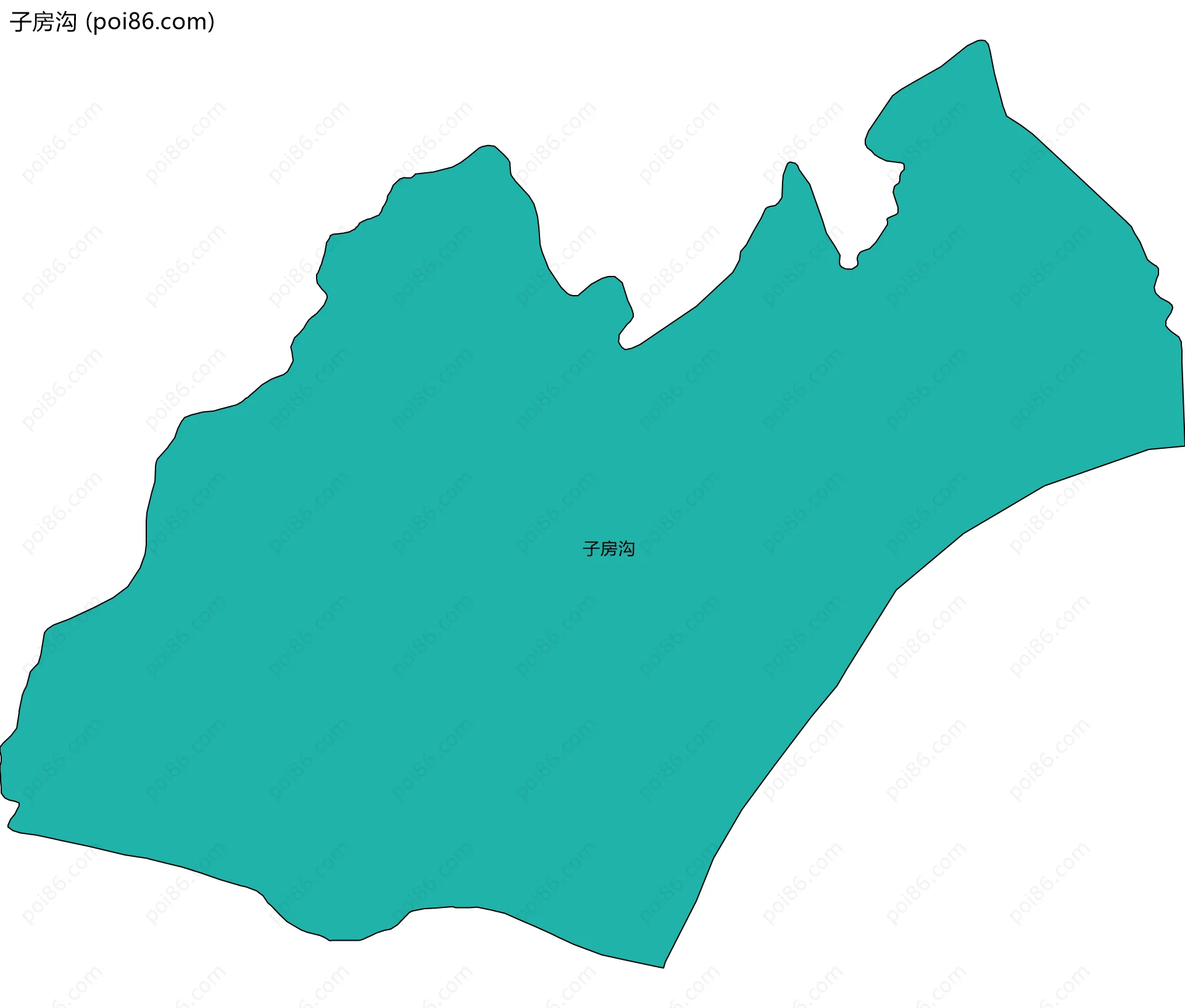 子房沟边界地图