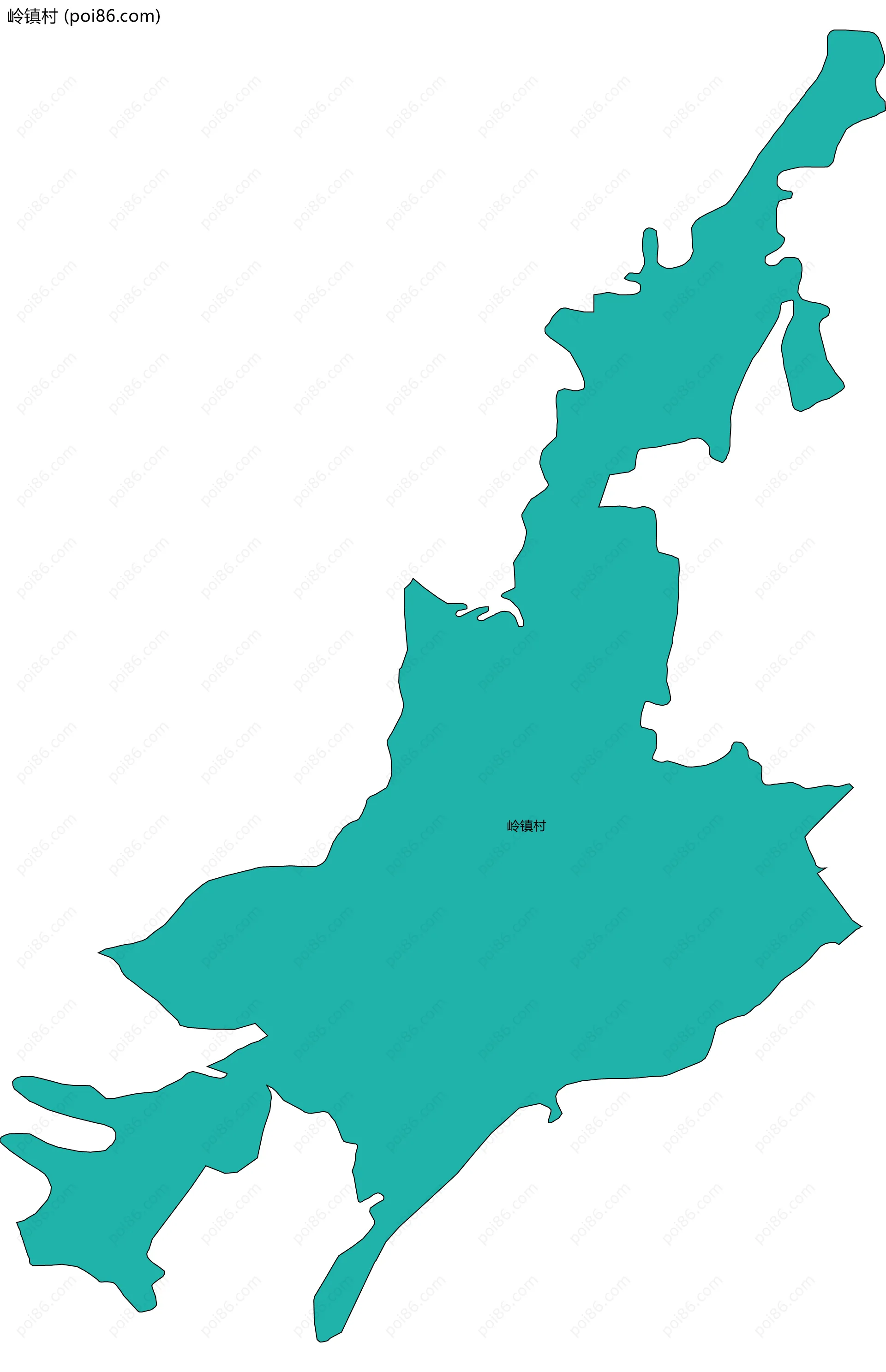 岭镇村边界地图