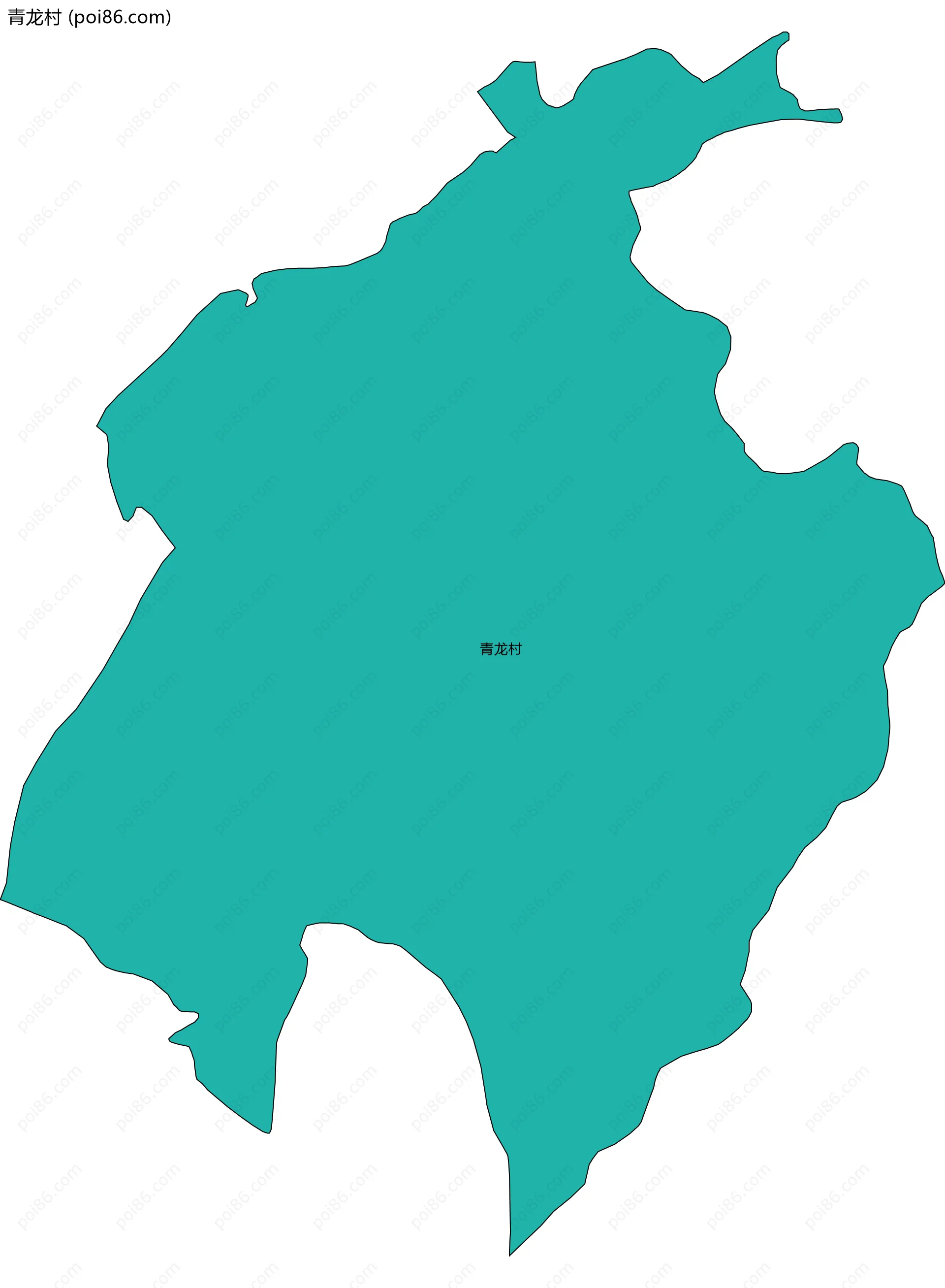 青龙村边界地图