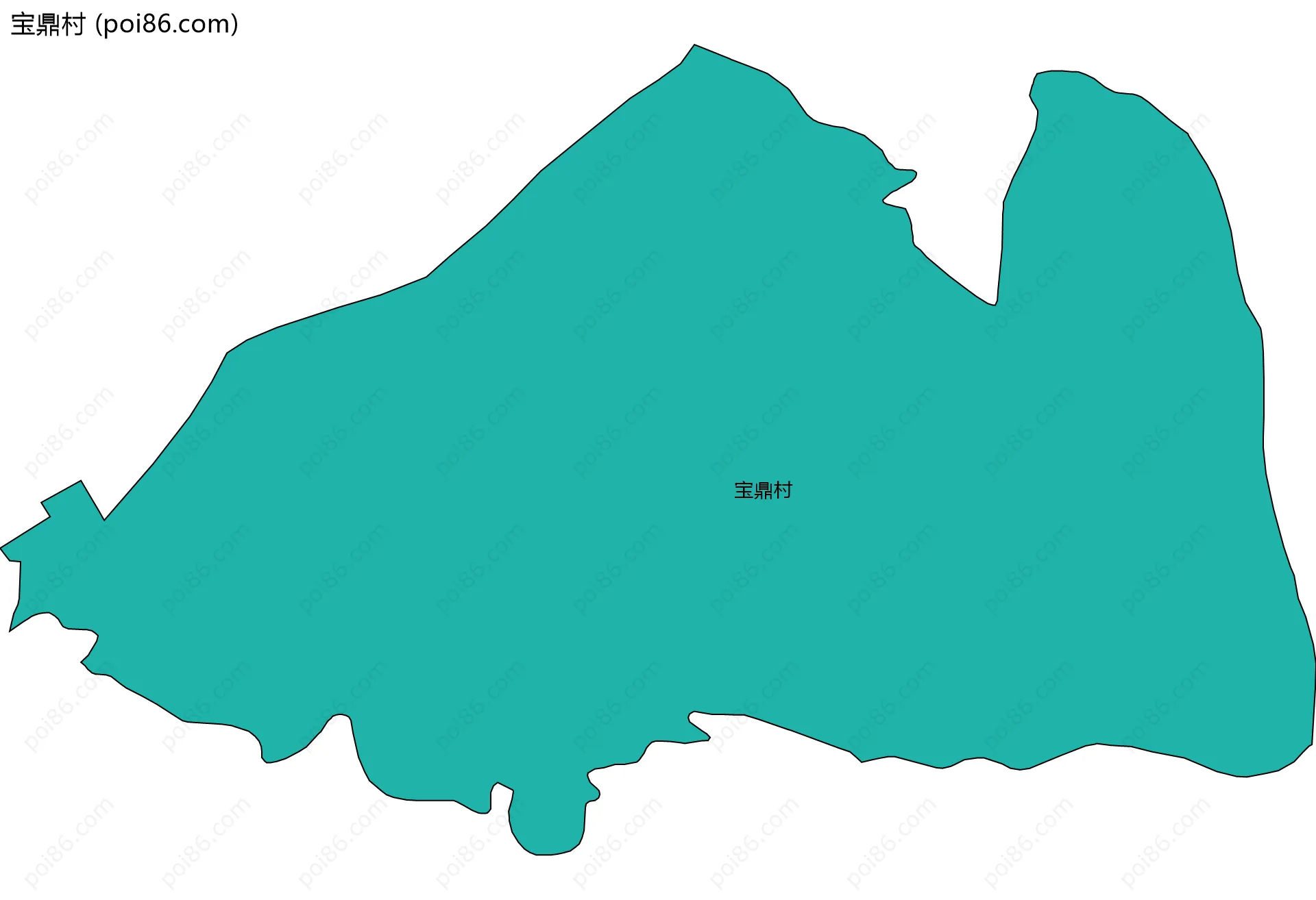 宝鼎村边界地图