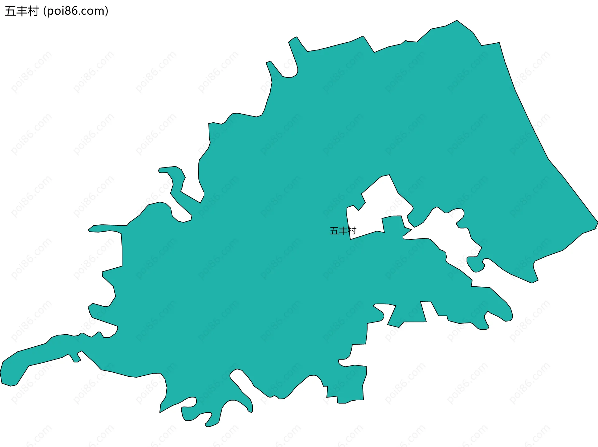 五丰村边界地图