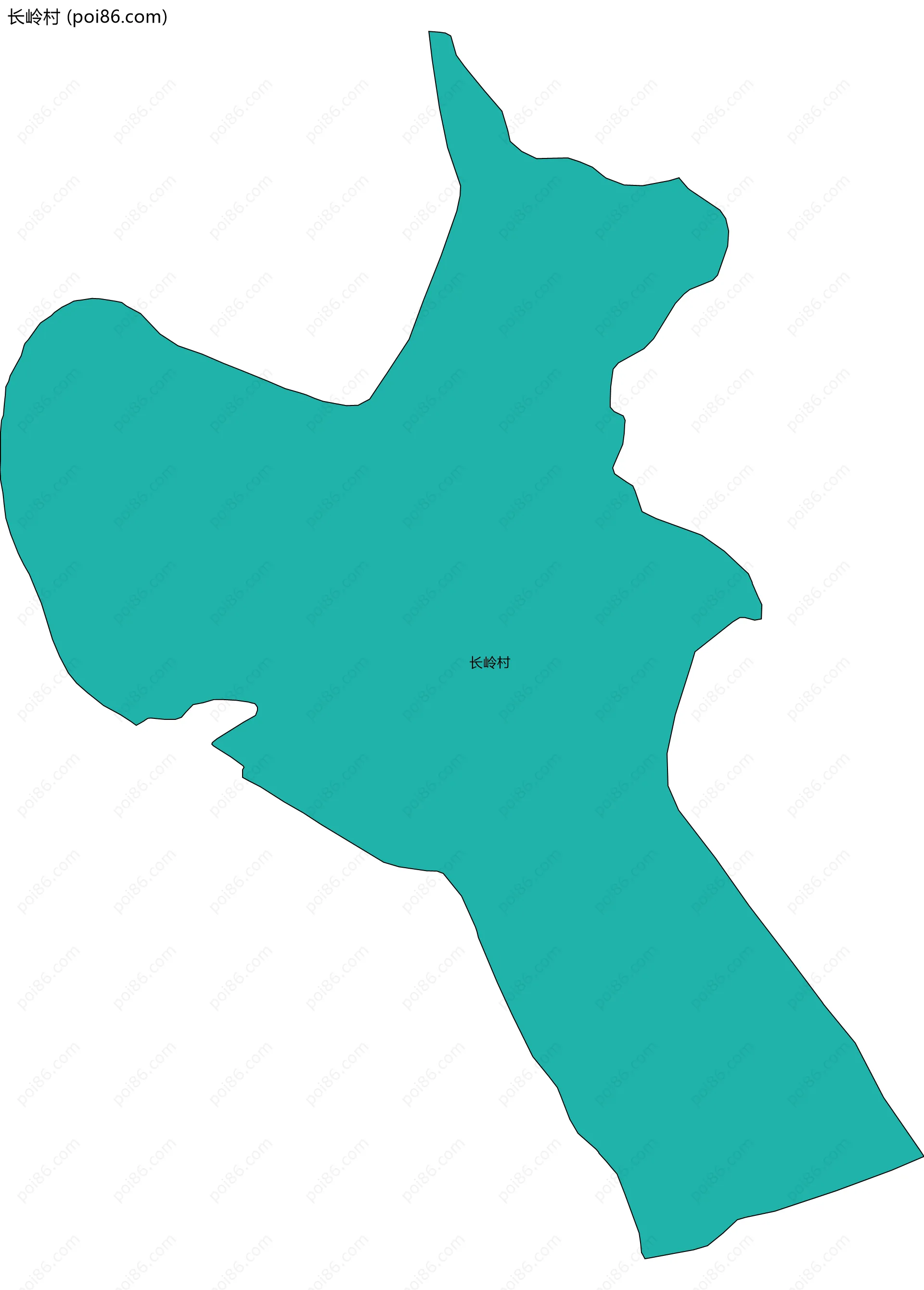 长岭村边界地图