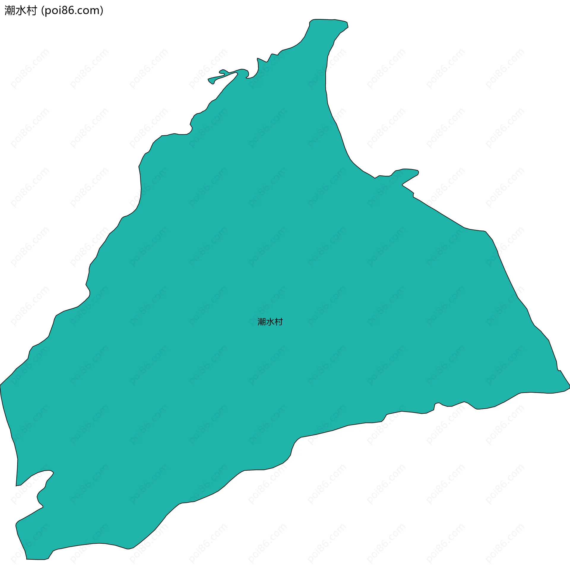 潮水村边界地图