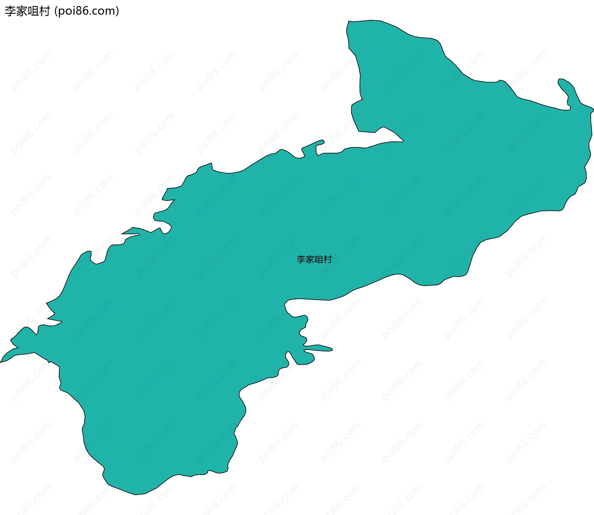 李家咀村边界地图