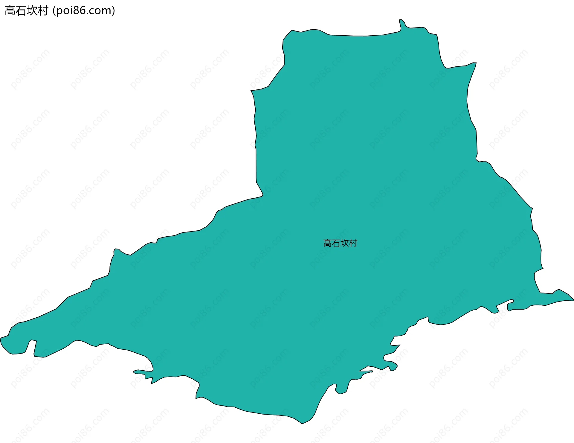 高石坎村边界地图
