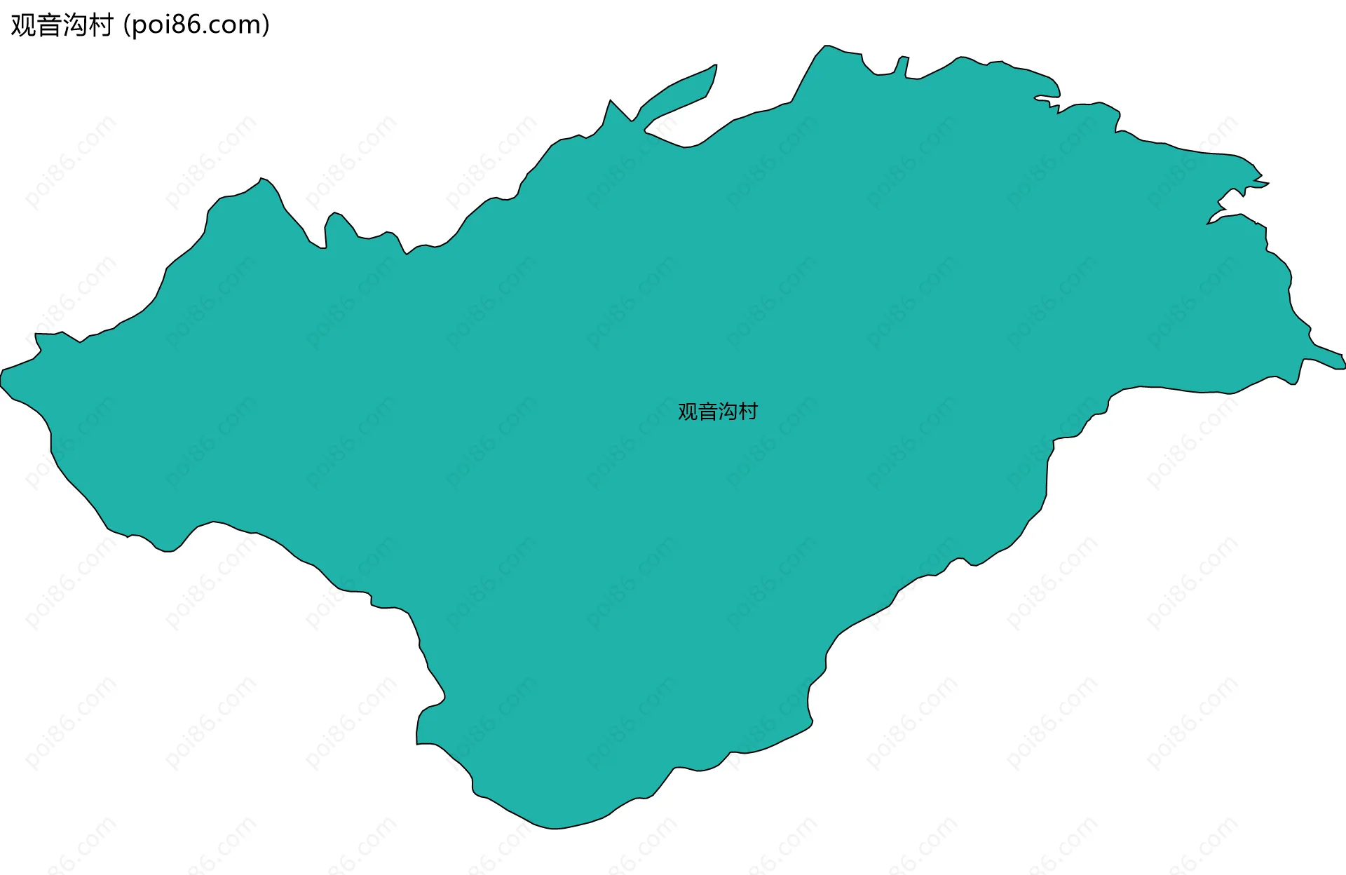 观音沟村边界地图