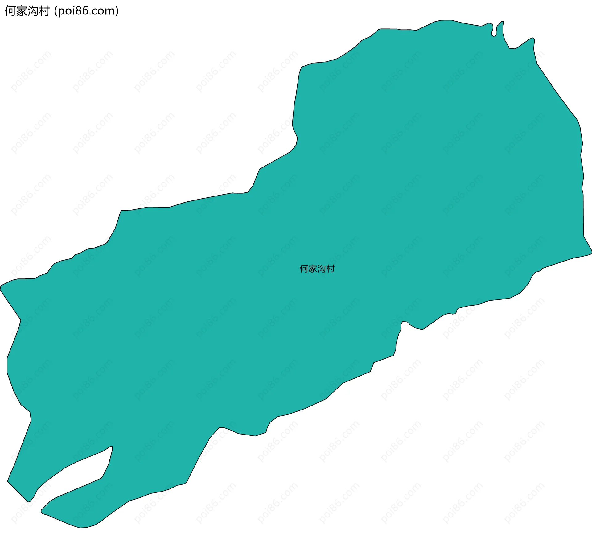 何家沟村边界地图