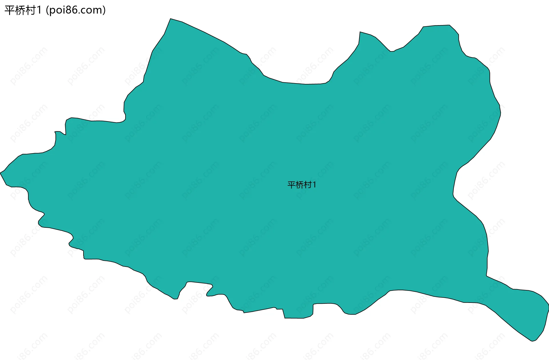 平桥村1边界地图