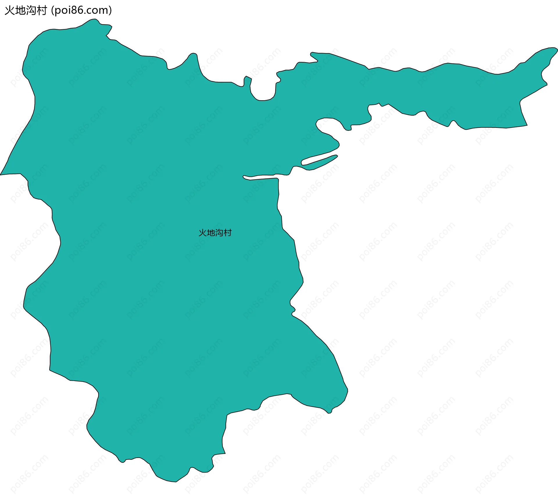 火地沟村边界地图