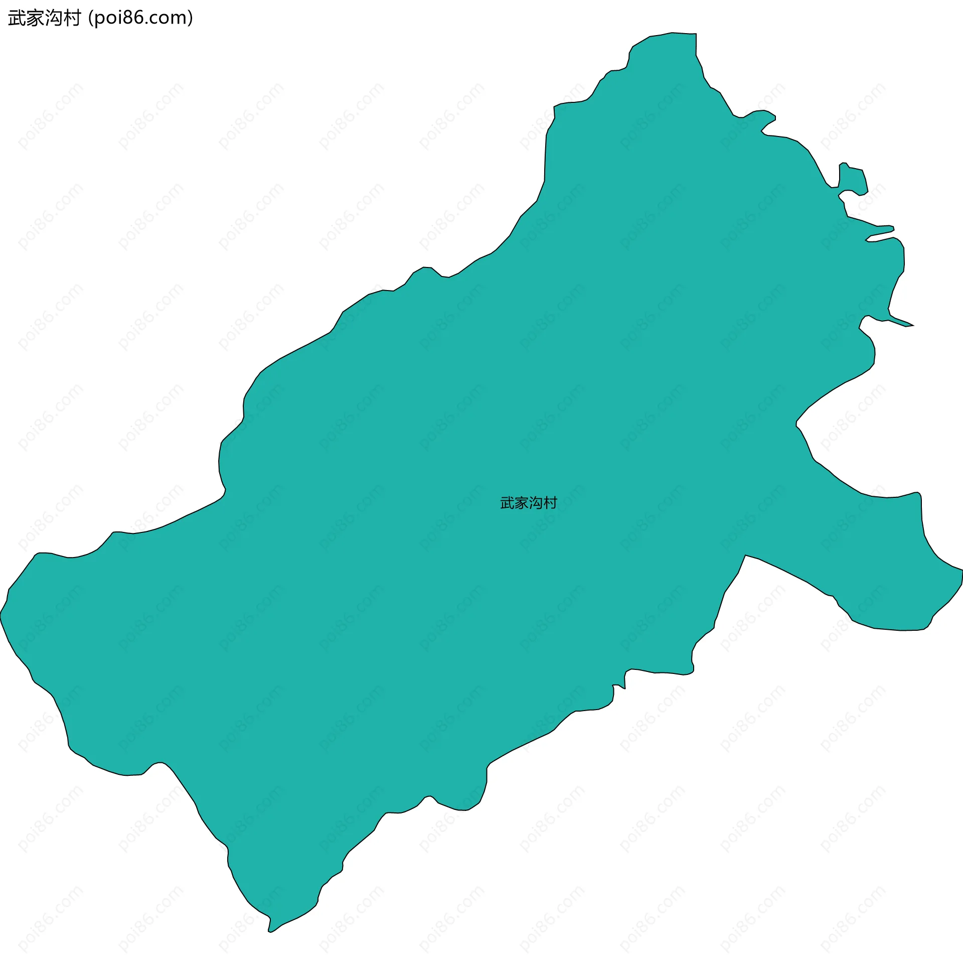 武家沟村边界地图