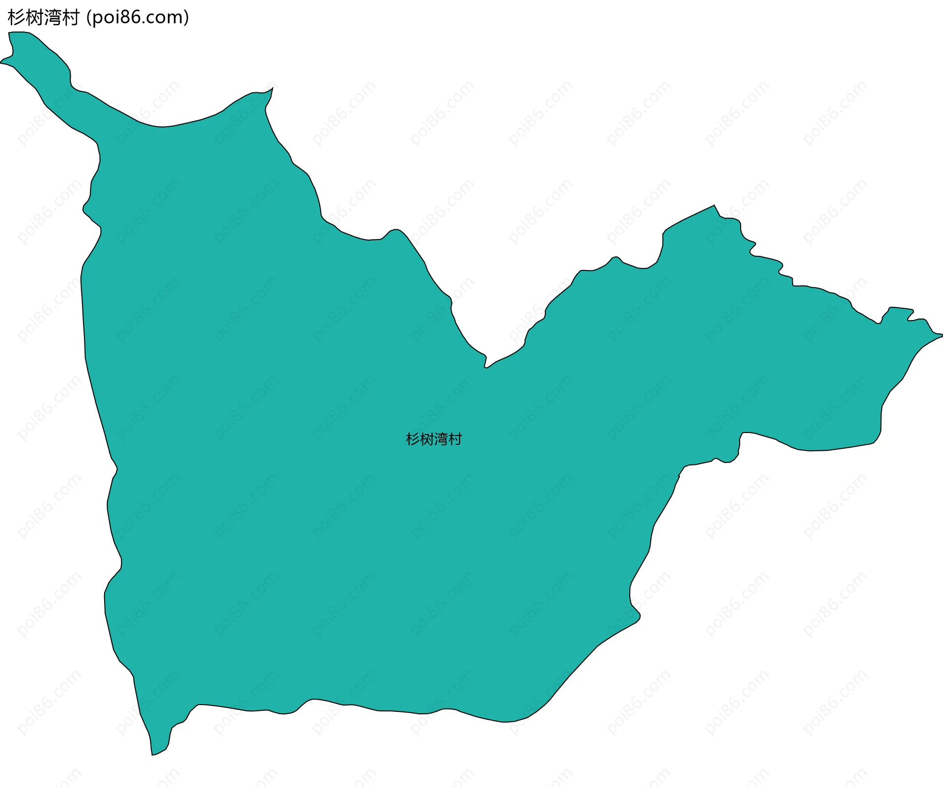 杉树湾村边界地图