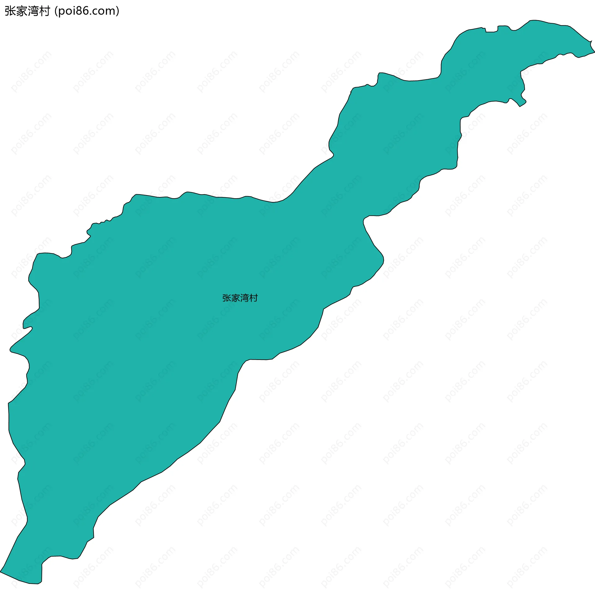 张家湾村边界地图