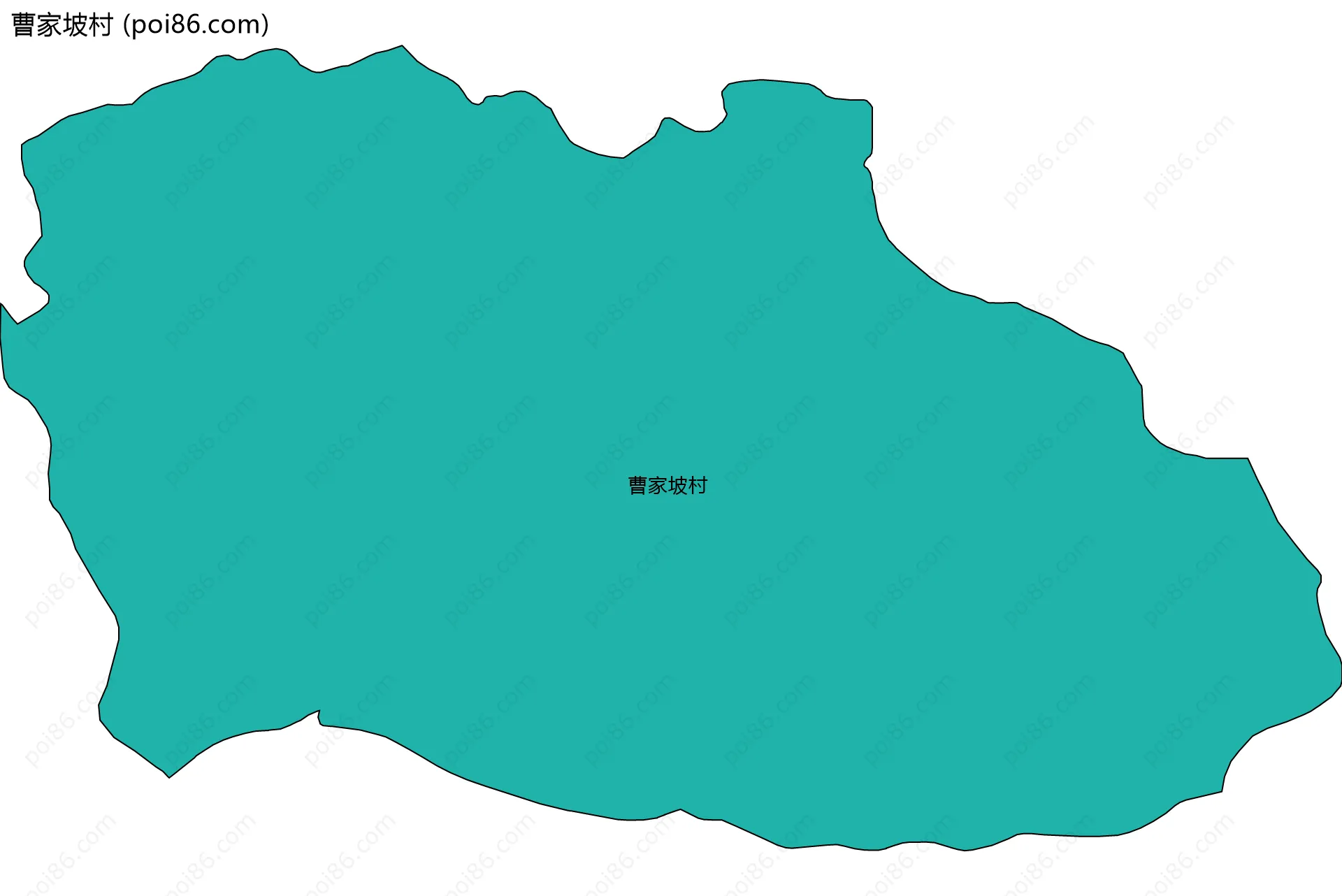 曹家坡村边界地图