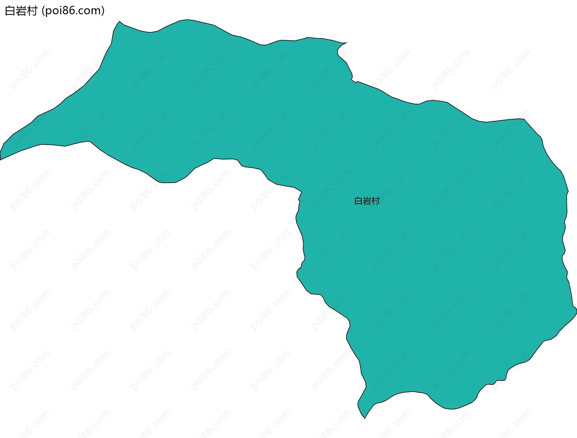 白岩村边界地图
