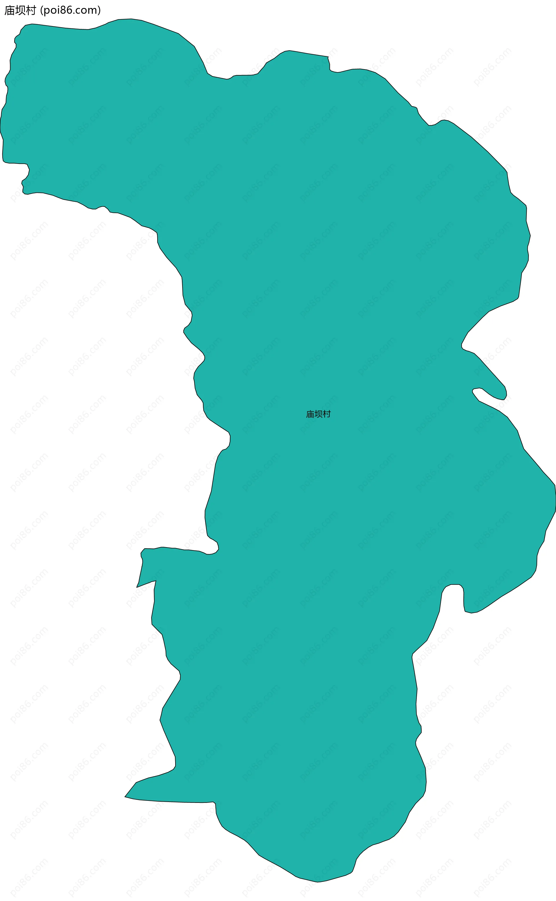 庙坝村边界地图