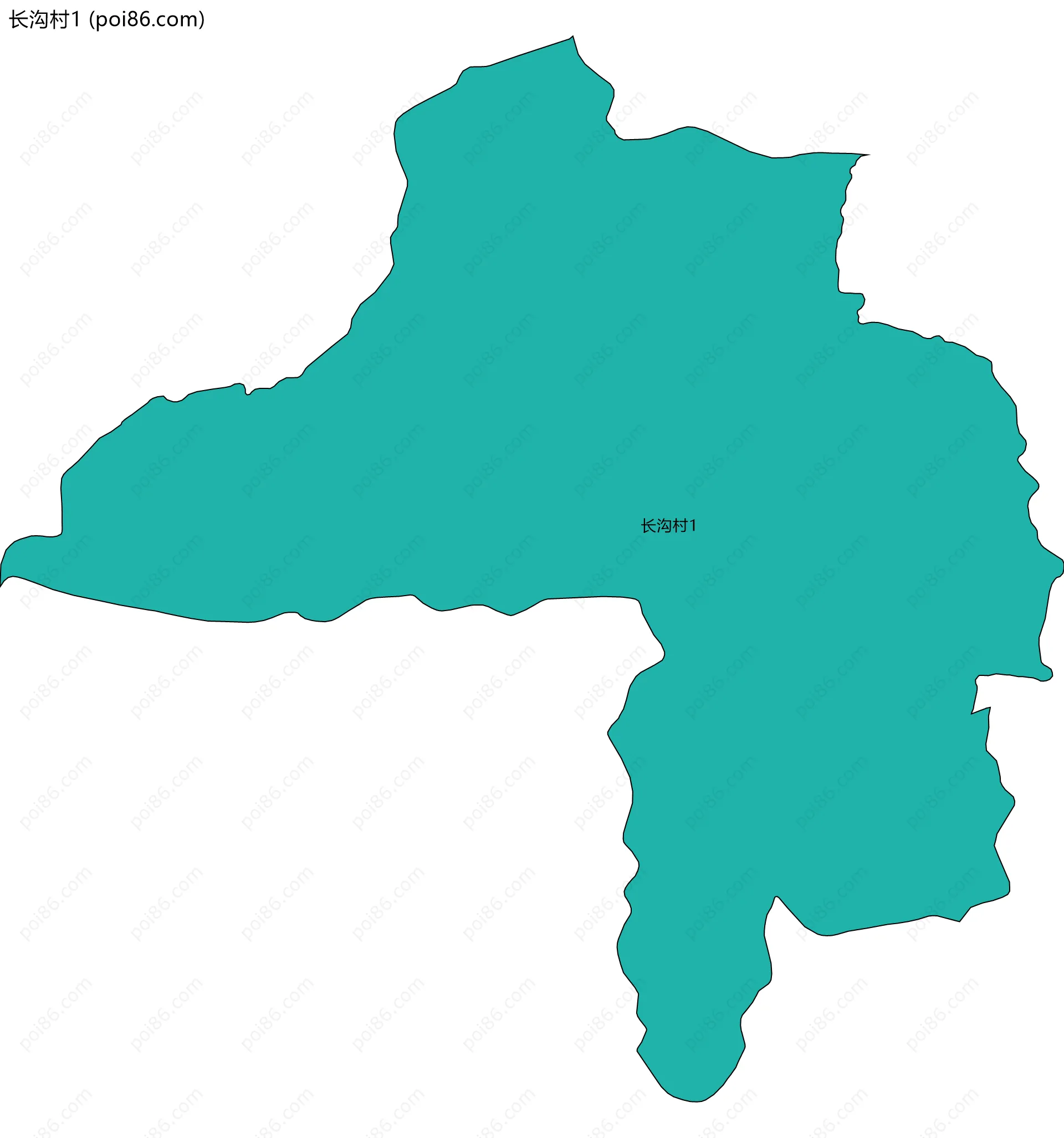 长沟村1边界地图