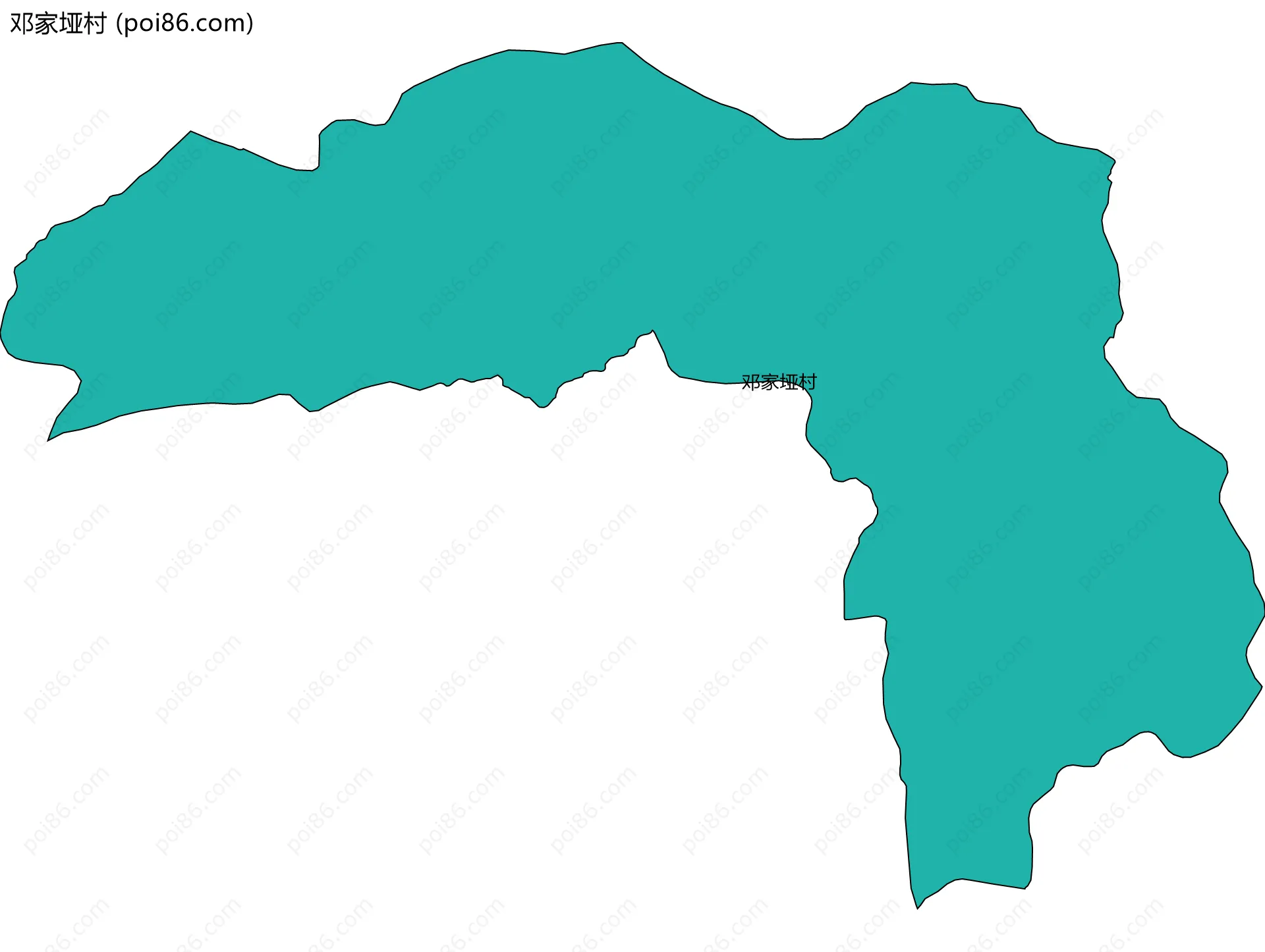 邓家垭村边界地图