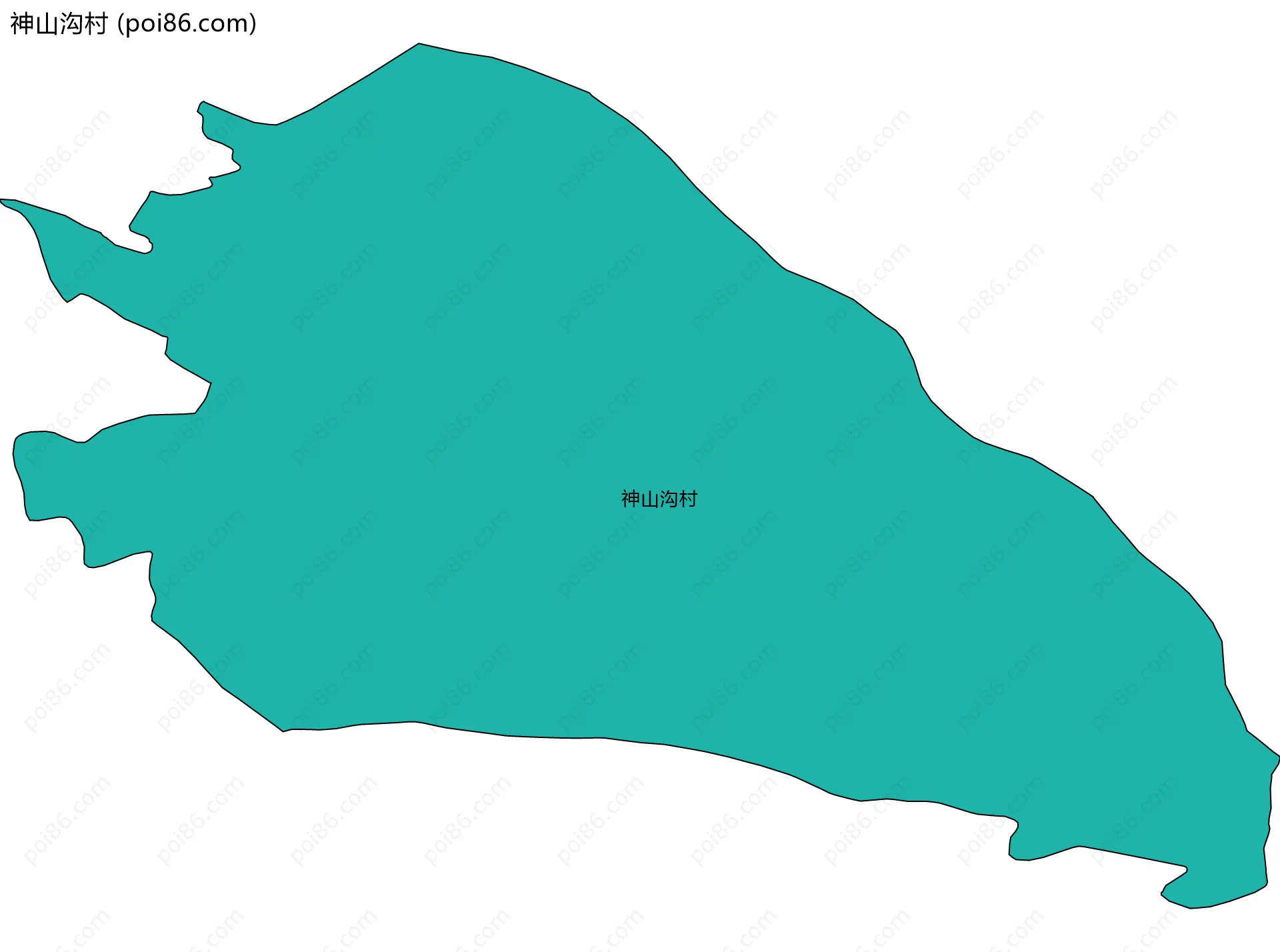 神山沟村边界地图