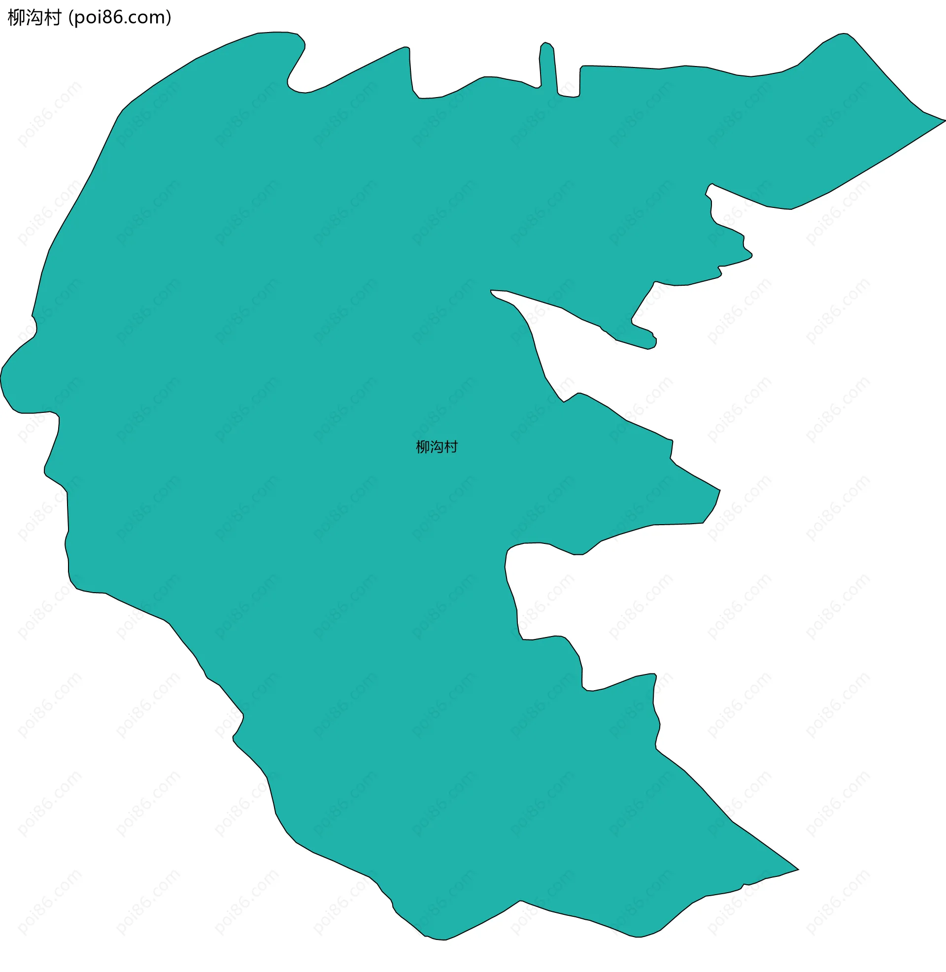 柳沟村边界地图