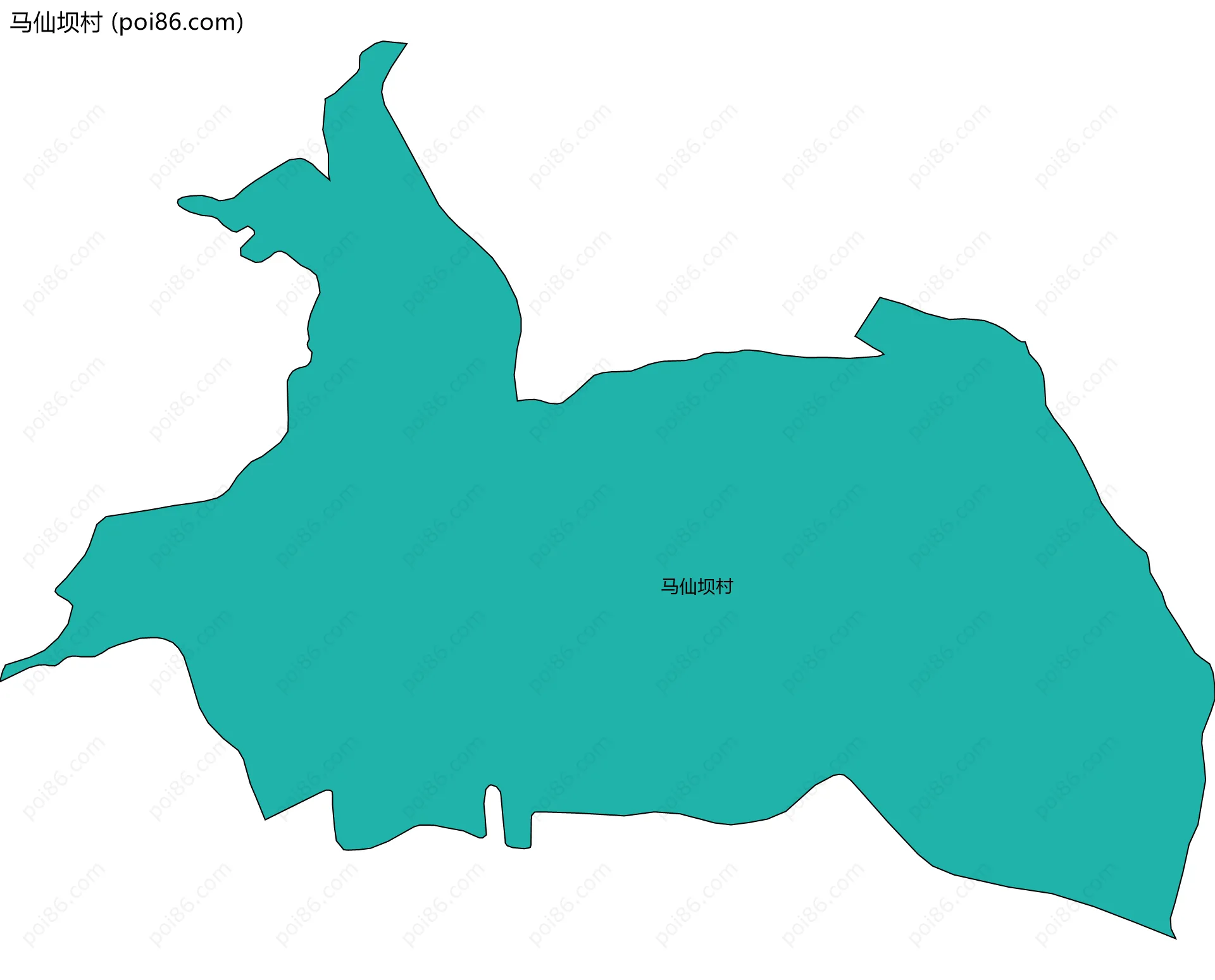 马仙坝村边界地图