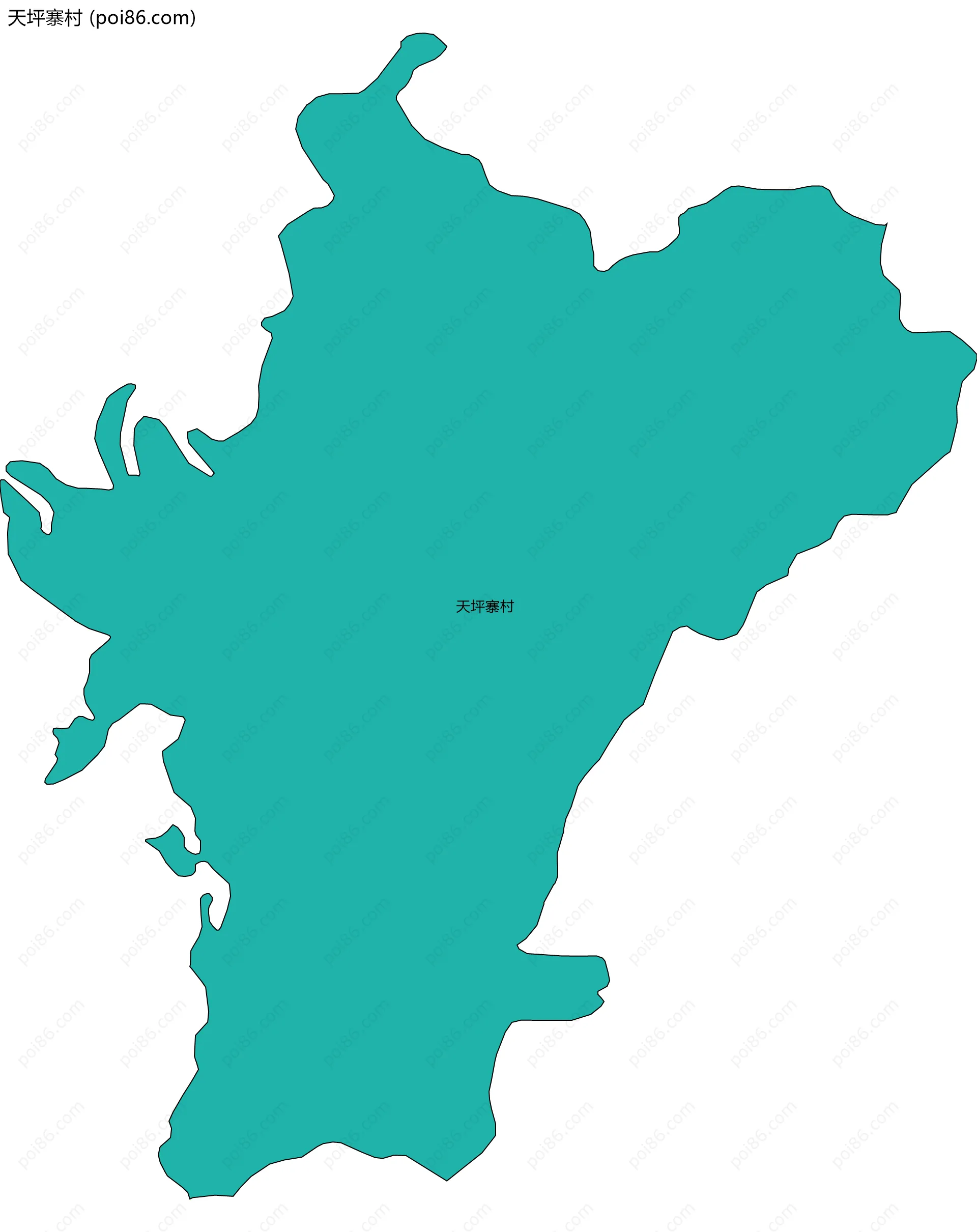 天坪寨村边界地图