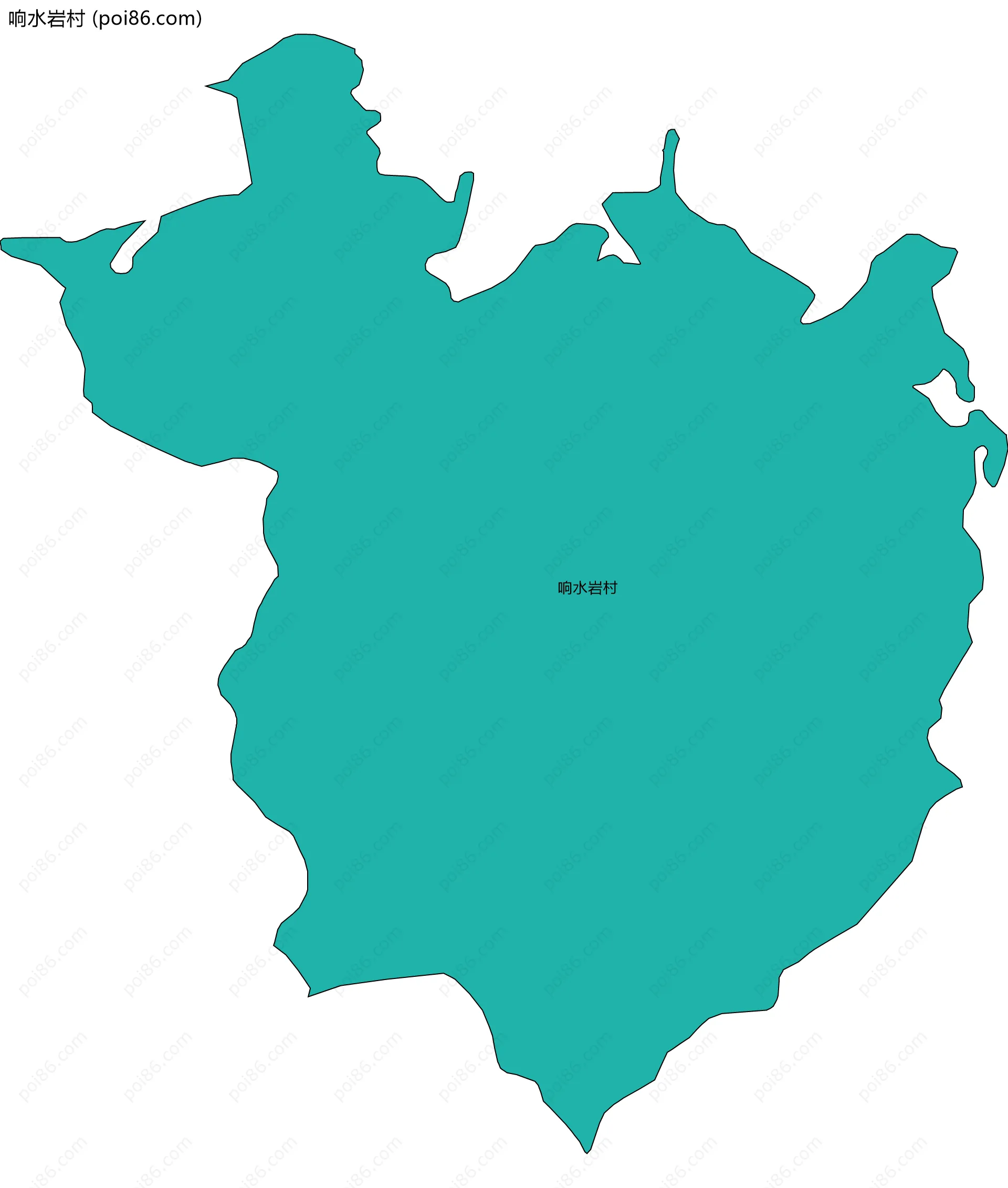 响水岩村边界地图