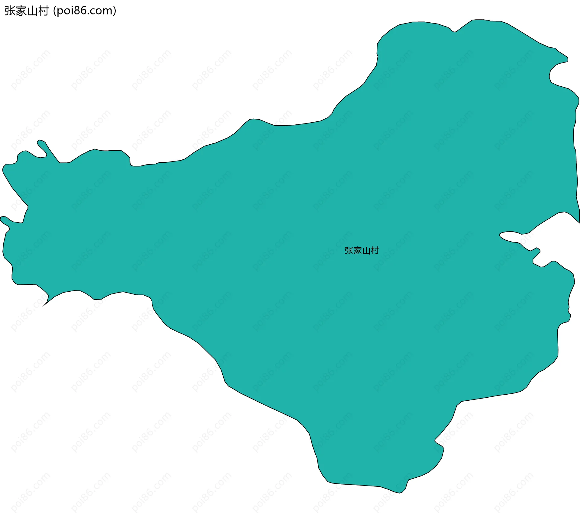 张家山村边界地图